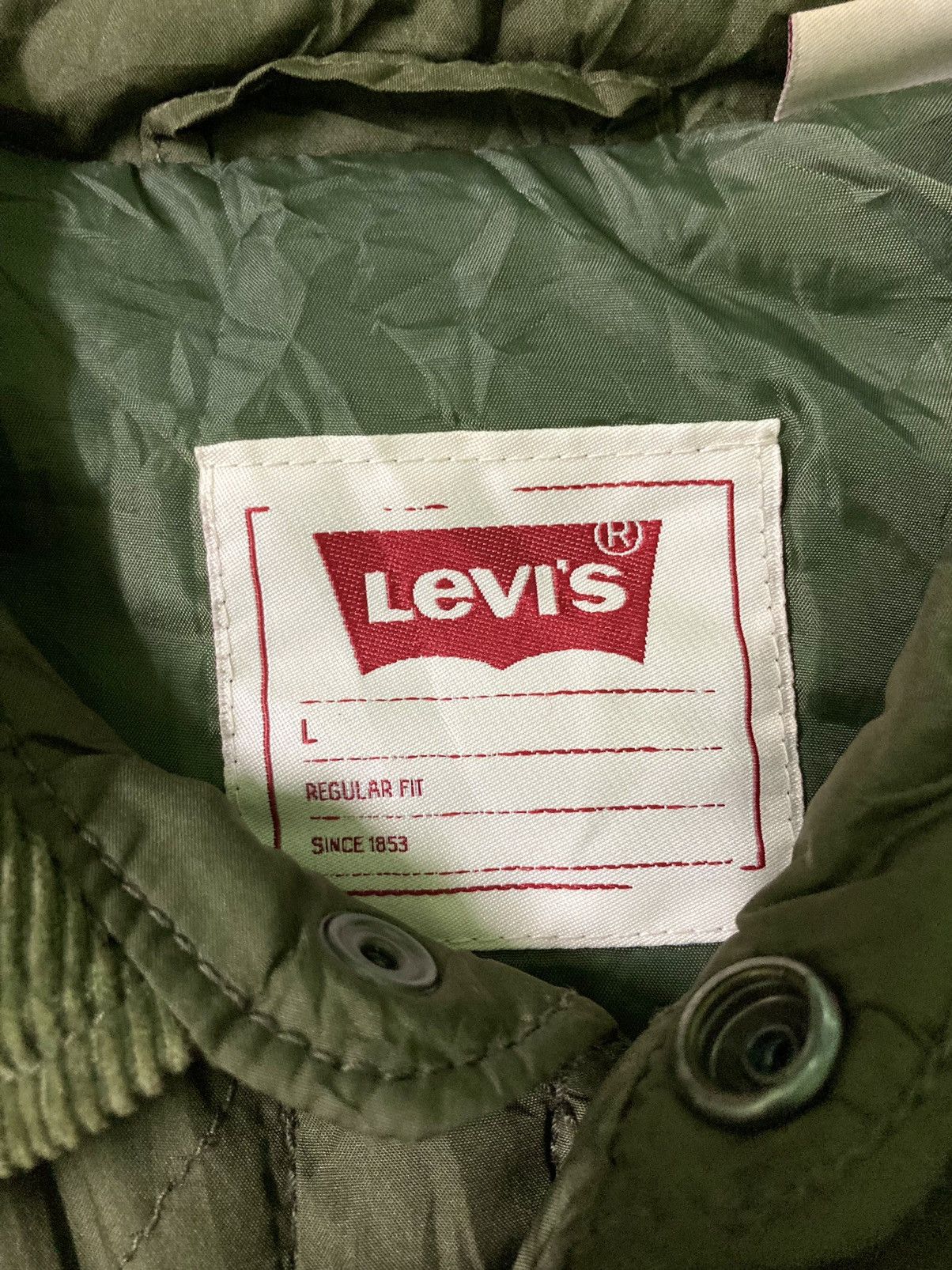 Levi's Levis Green Army 4 Pocket Worker Style Size US L / EU 52-54 / 3 - 3 Thumbnail