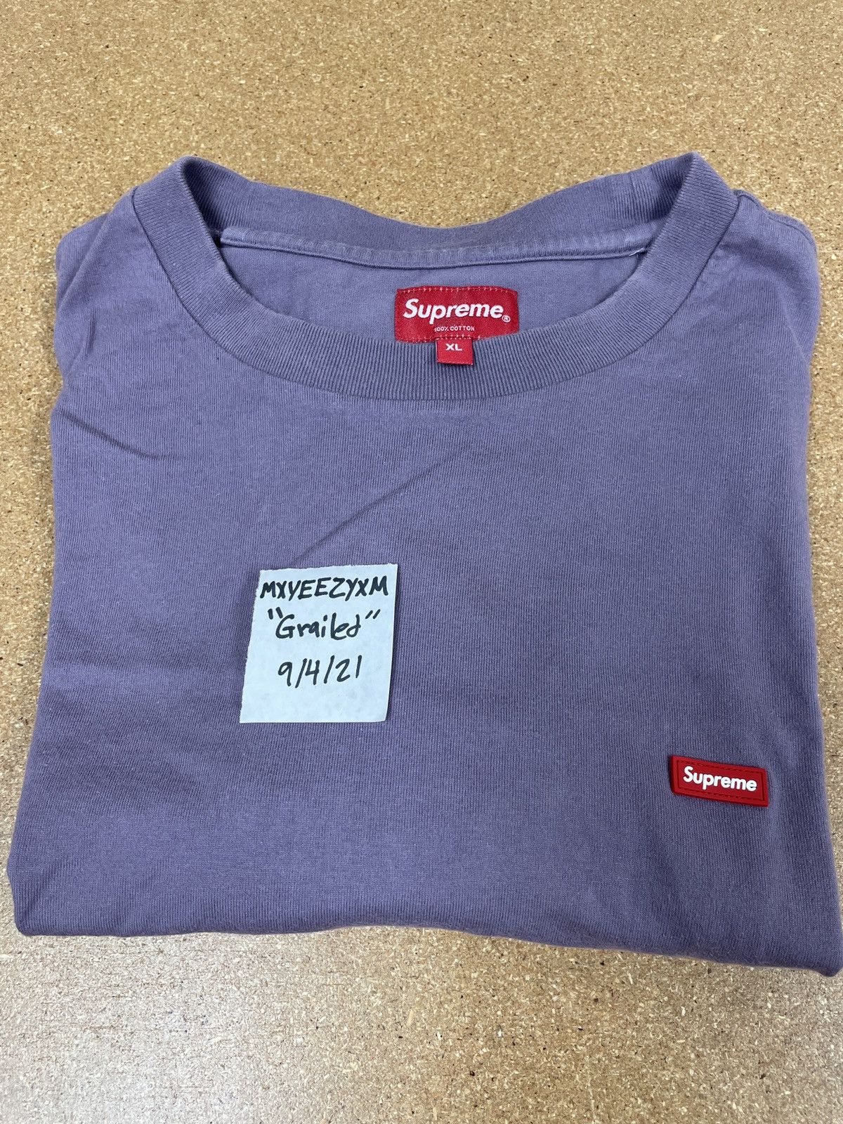 Supreme Small Box Logo Tee Purple SS19 XL | Grailed