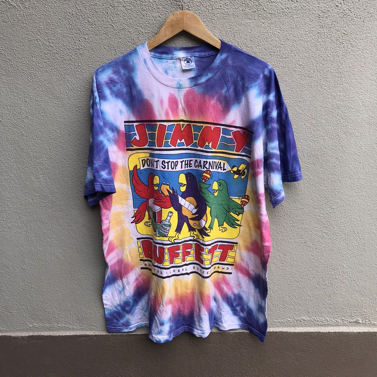 Band Tees Vintage 90s JIMMY BUFFET band tee tie dye Size US XL / EU 56 / 4 - 1 Thumbnail