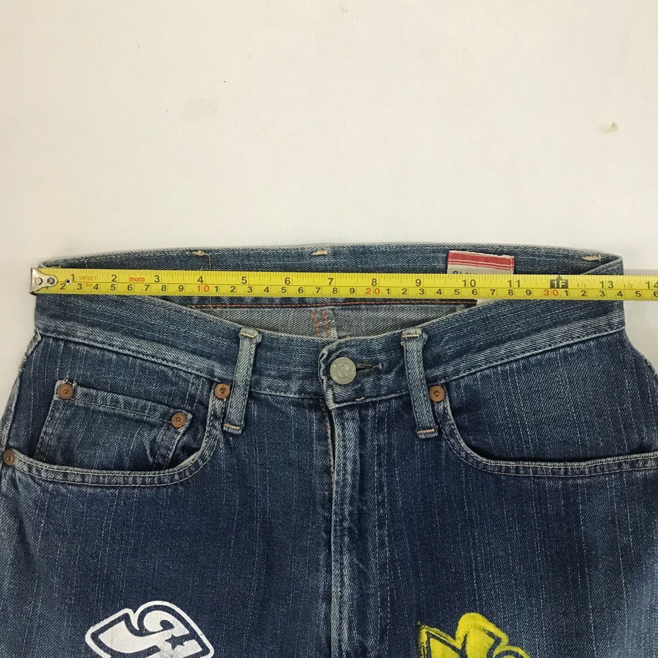 45rpm × Japanese Brand 🔥 Vintage 45Rpm FullPrint HG Brand Denim Jeans Size US 29 - 7 Thumbnail