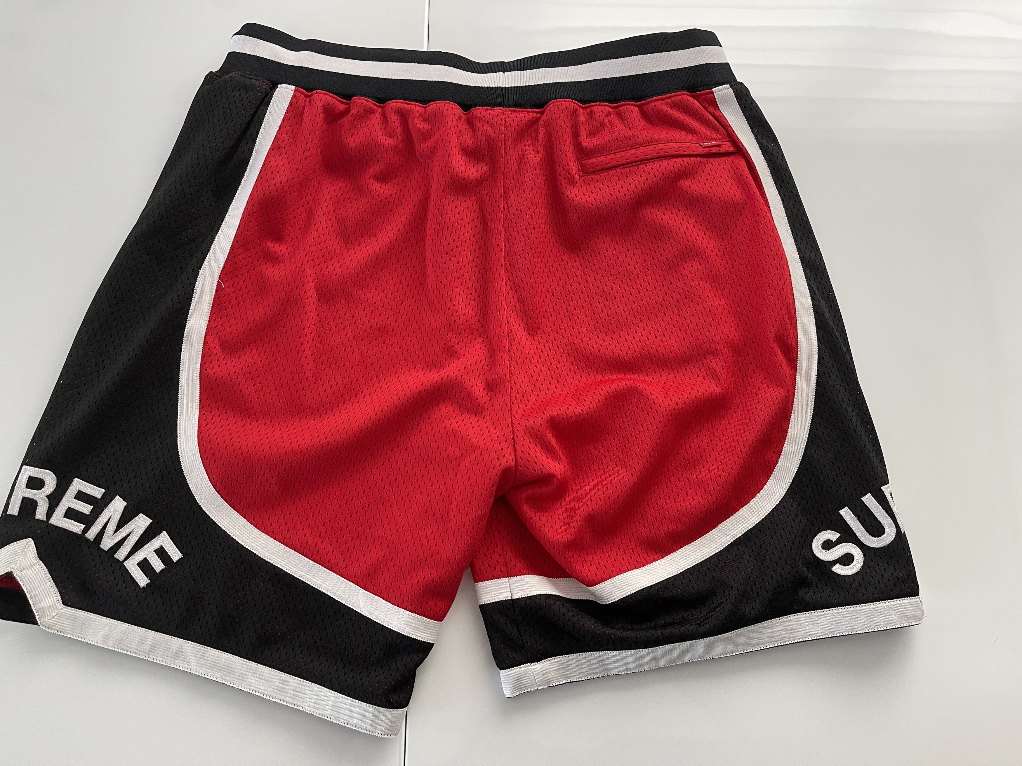 Supreme Supreme Red Curve Basketball Shorts Size M | Grailed