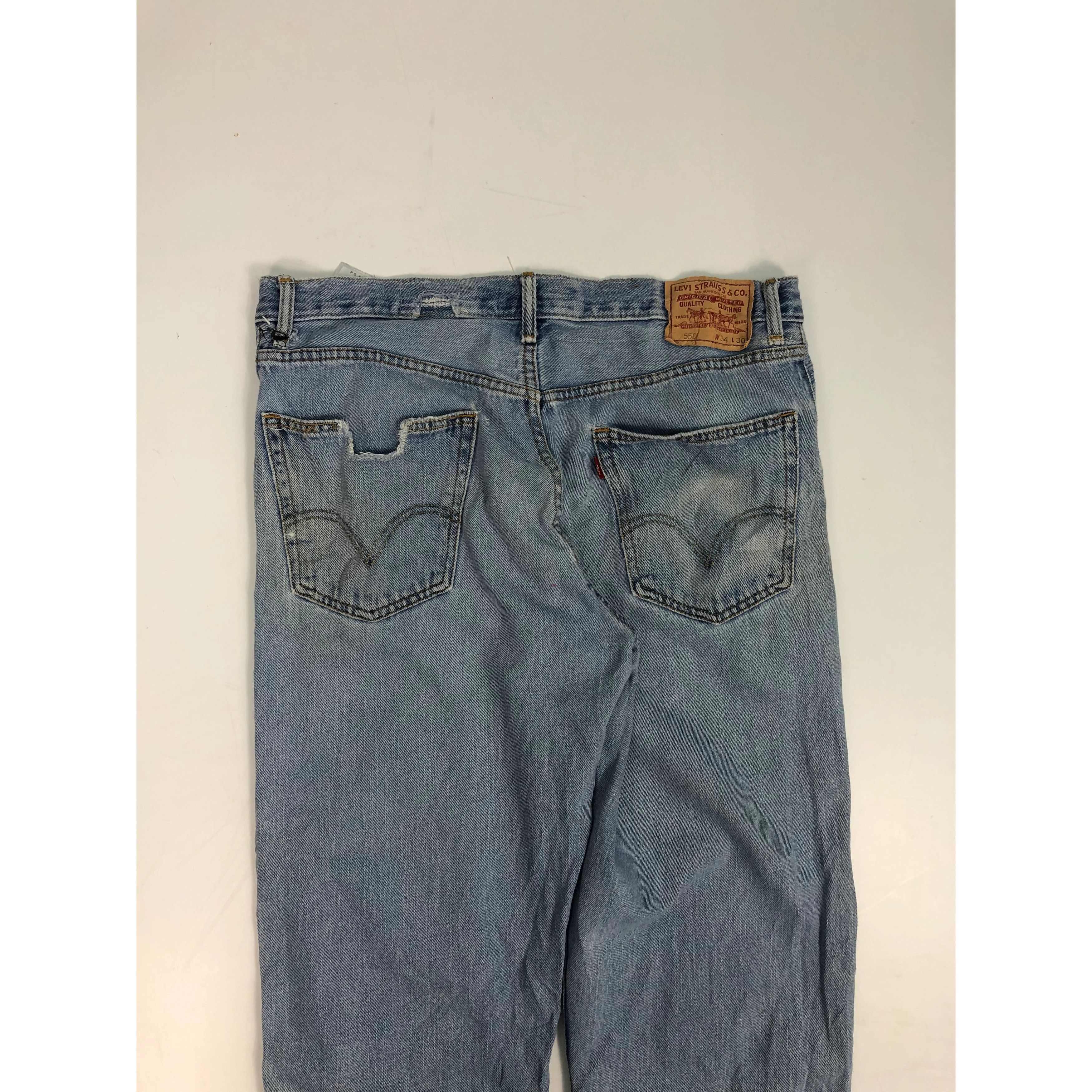 Levi's × Vintage Vintage Levis 550 Relaxed Fit Faded Denim DP0026 Size US 36 / EU 52 - 4 Thumbnail
