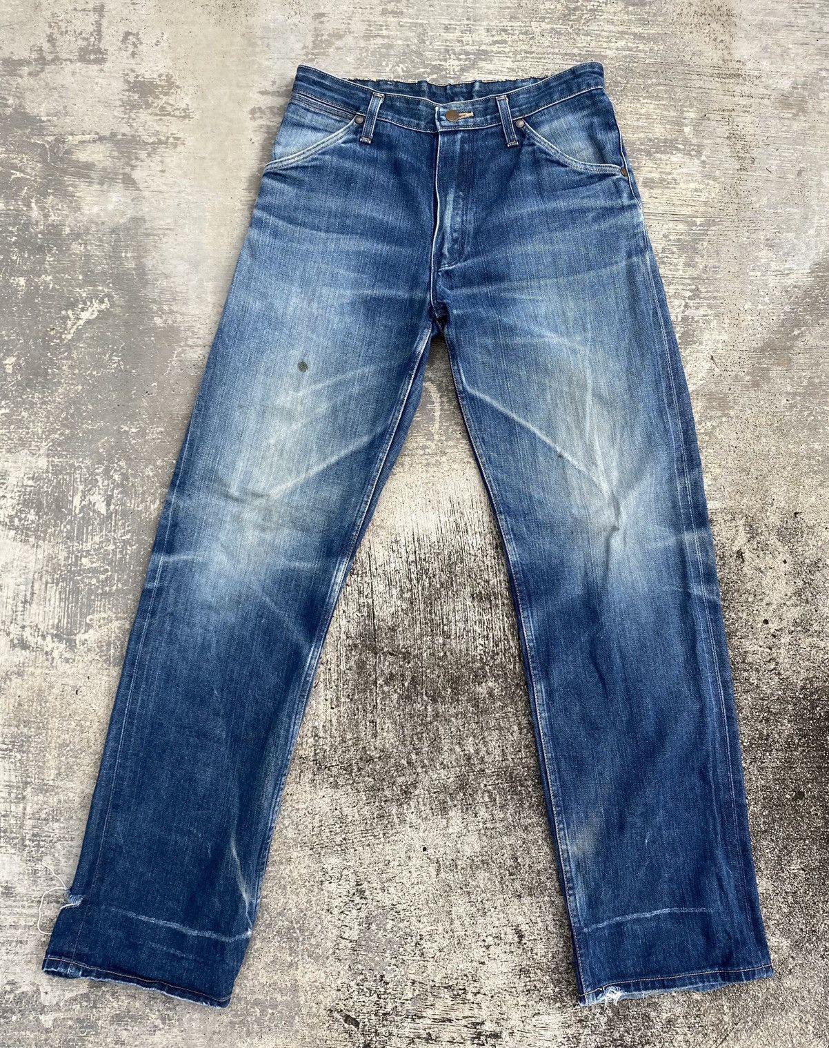 Vintage VINTAGE WRANGLER BLUE BELL DISTRESSED SELVEDGE DENIM JEANS ...