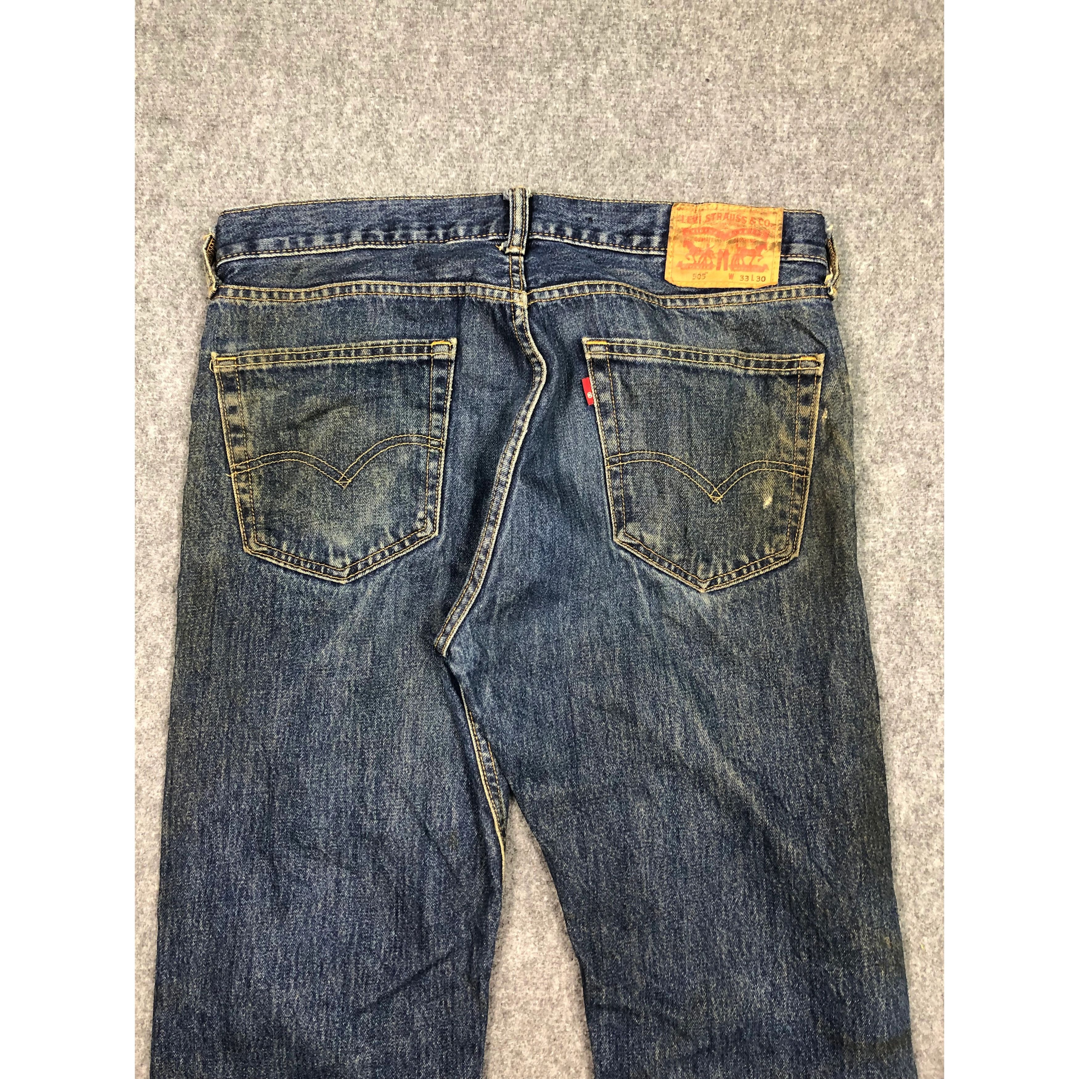 Levi's × Vintage Vintage Levis 505 Regular Fit Faded Denim DP0141 Size US 36 / EU 52 - 4 Thumbnail
