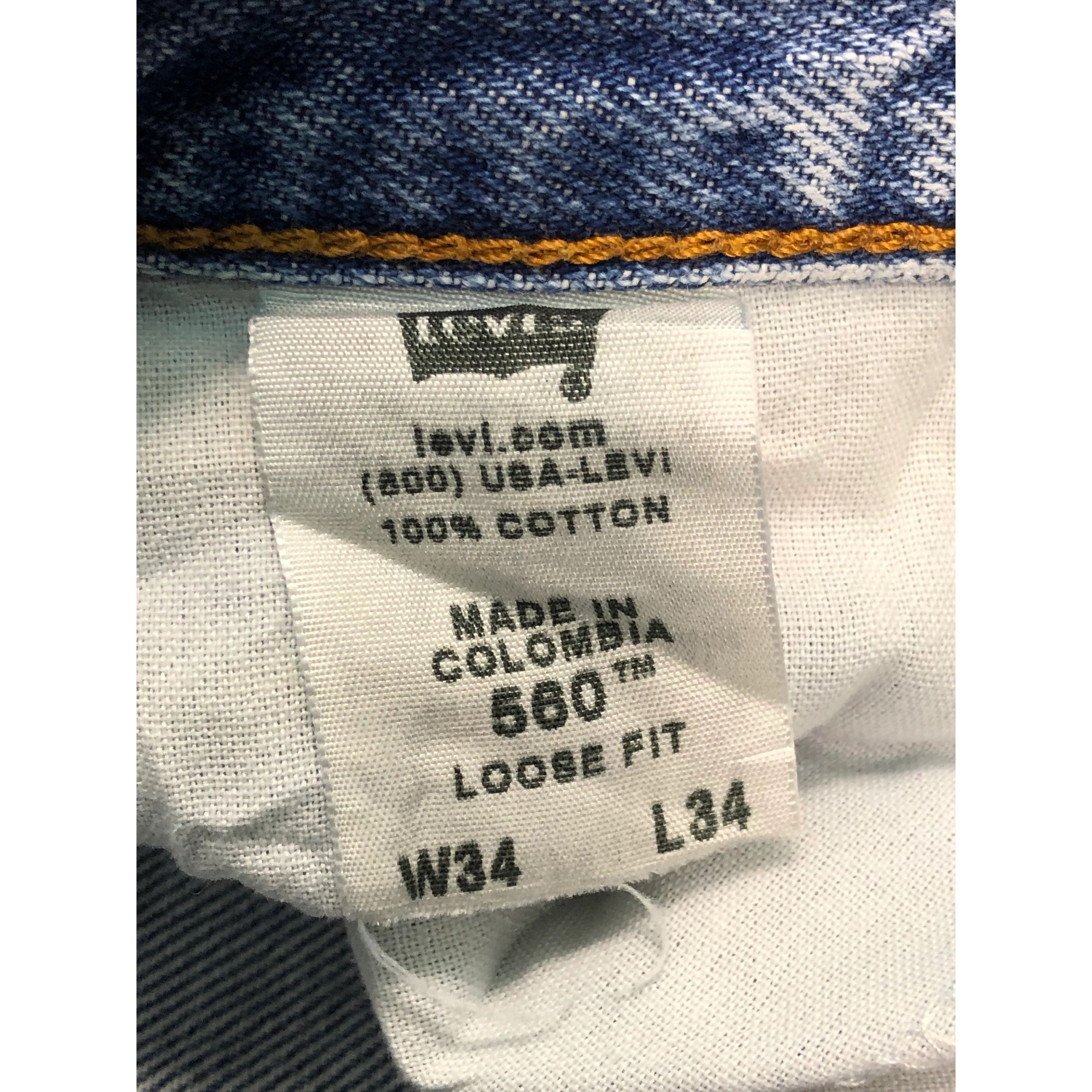 Levi's × Vintage Vintage Levis 550 Relaxed Fit Faded Denim DP0146 Size US 36 / EU 52 - 6 Thumbnail