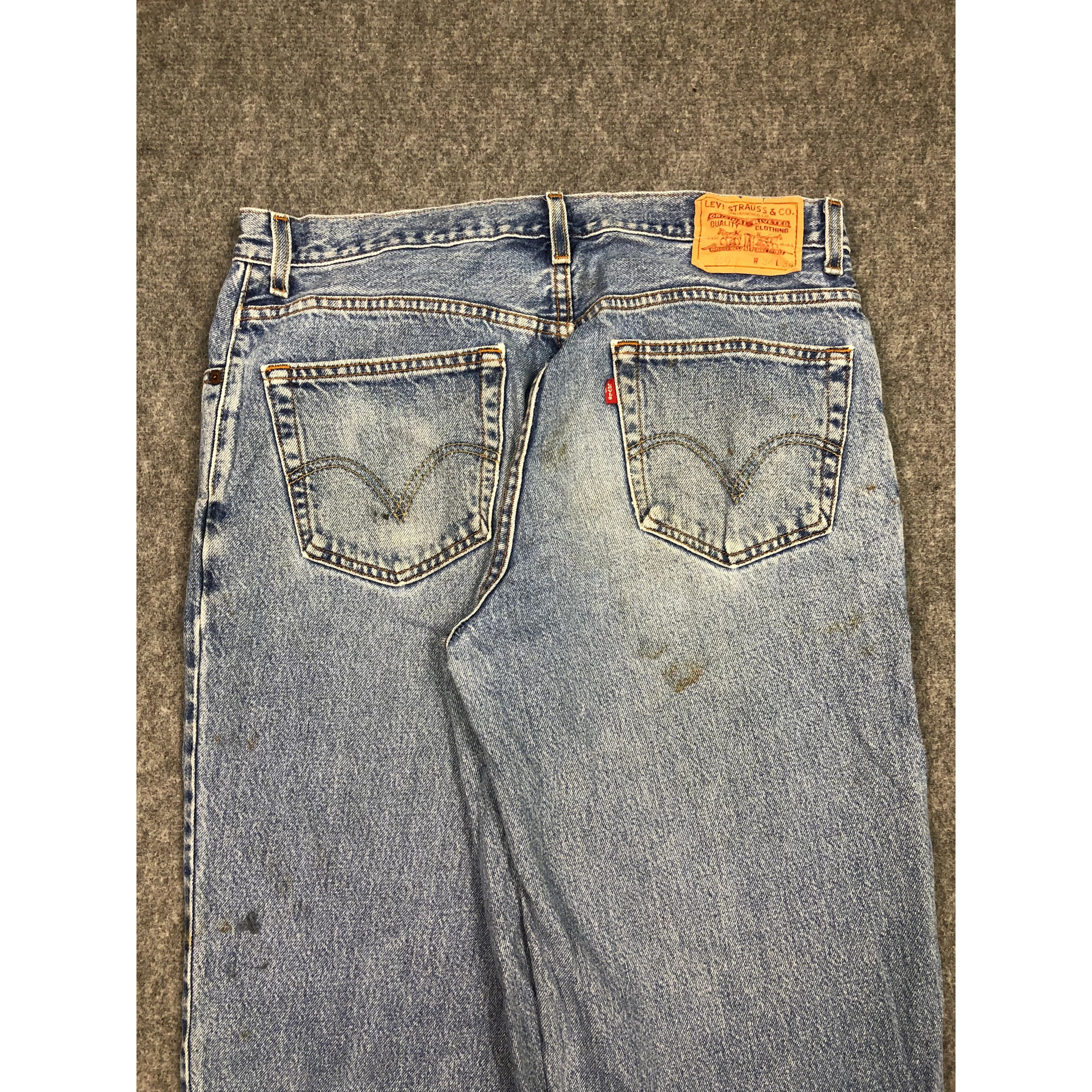 Levi's × Vintage Vintage Levis 550 Relaxed Fit Faded Denim DP0146 Size US 36 / EU 52 - 4 Thumbnail