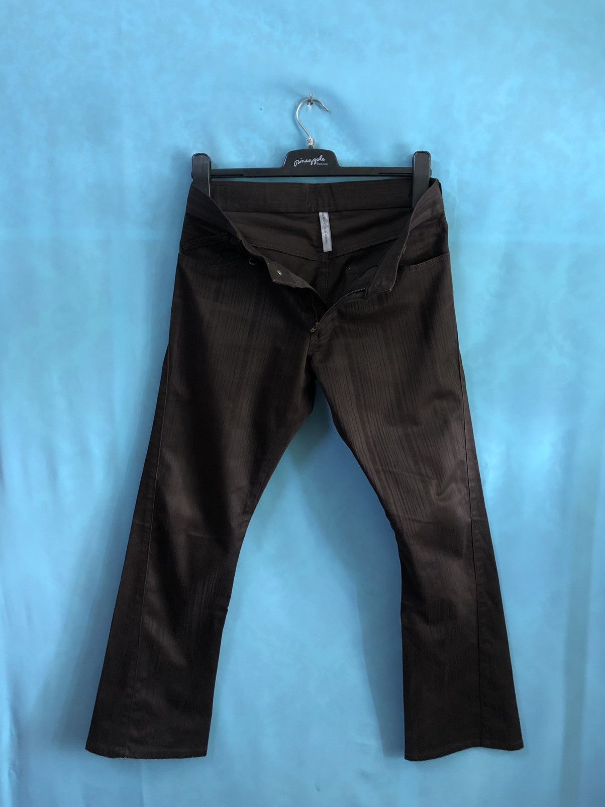Michel Klein homme striped lined boot cuts #2009 Size US 29 - 5 Thumbnail