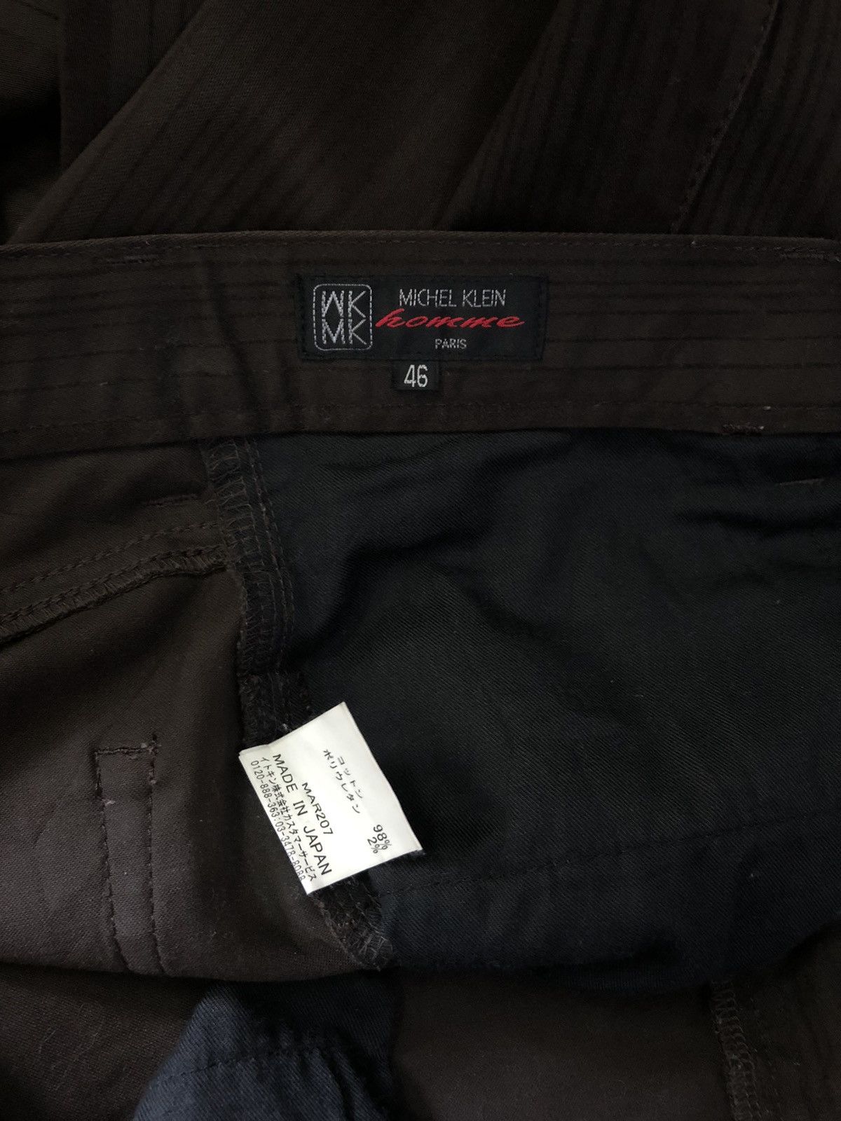 Michel Klein homme striped lined boot cuts #2009 Size US 29 - 6 Thumbnail