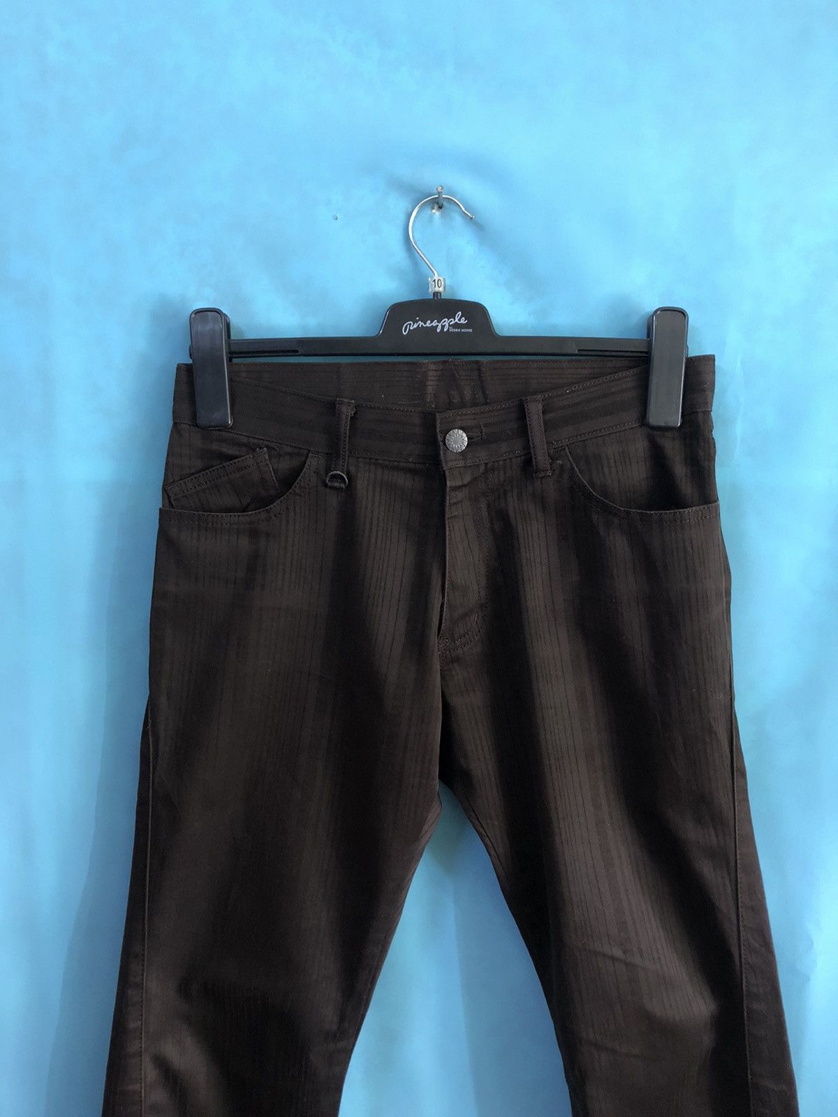 Michel Klein homme striped lined boot cuts #2009 Size US 29 - 2 Thumbnail