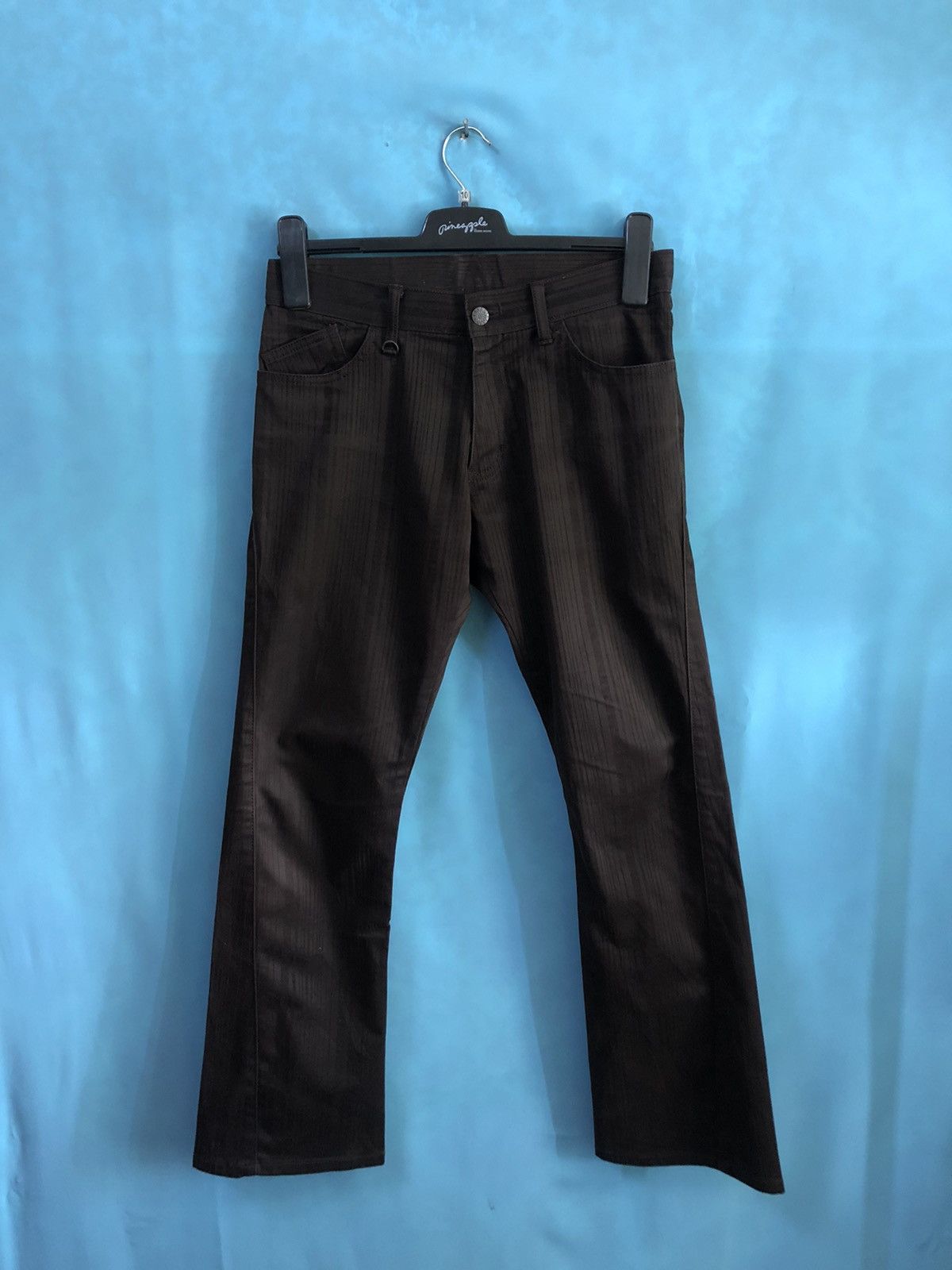 Michel Klein homme striped lined boot cuts #2009 Size US 29 - 1 Thumbnail