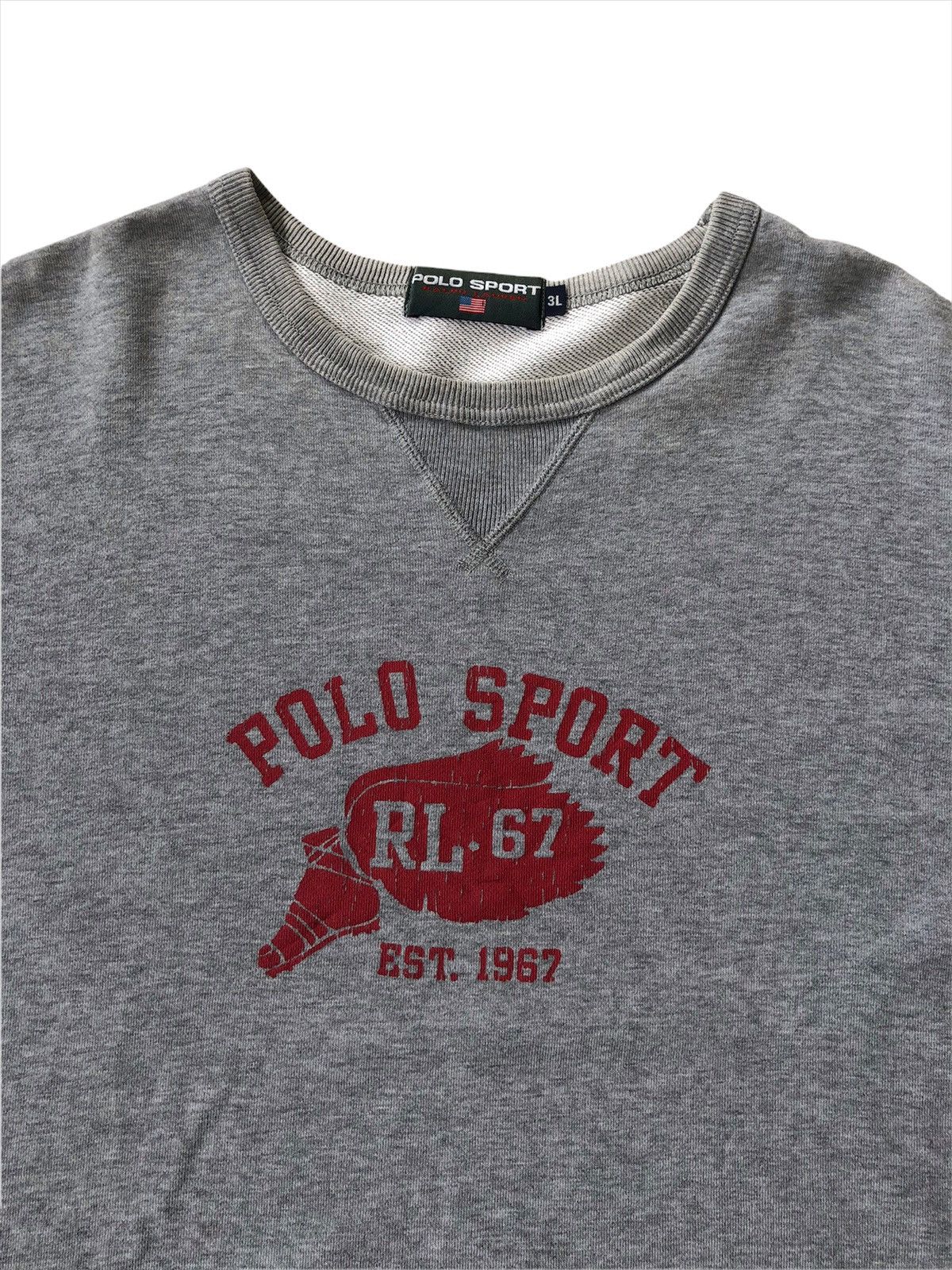 Ralph Lauren Sport OG Polo Sport Ralph Lauren P Wing RL67 Distressed OS Sweater Size US XL / EU 56 / 4 - 2 Thumbnail