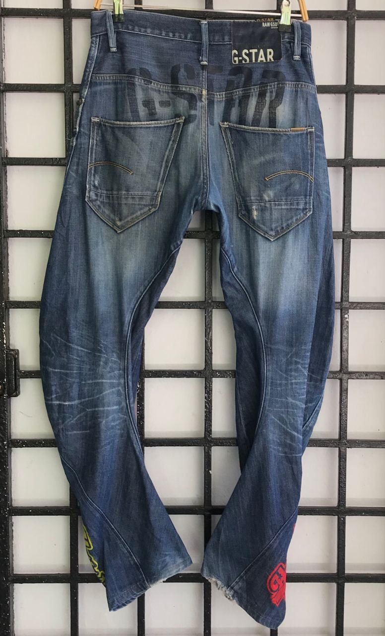 G-Star × Japanese Brand 🔥Vtg G-STAR RAW GS01 Art Multicolour Hysteric Denim Jeans Size US 32 / EU 48 - 6 Thumbnail