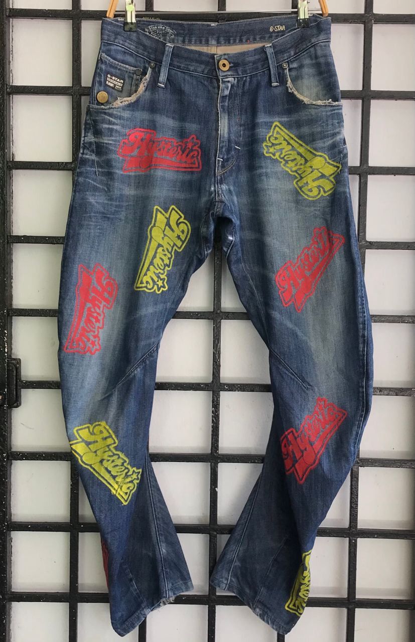 🔥Vtg G-STAR RAW GS01 Art Multicolour Hysteric Denim Jeans