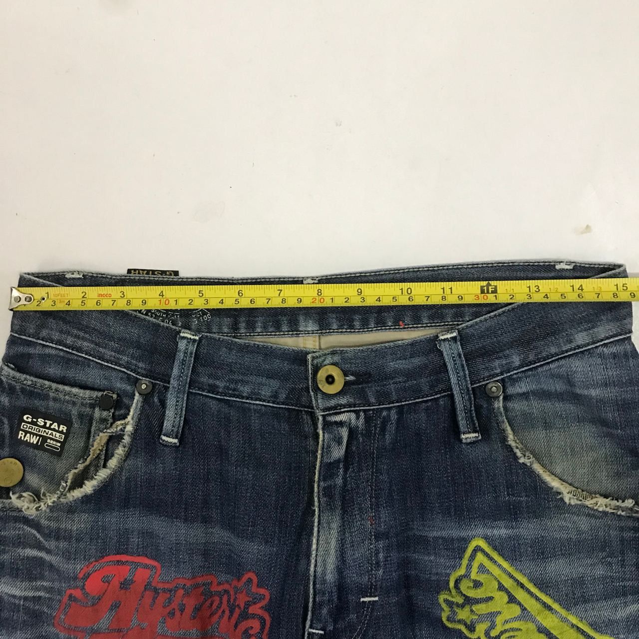 G-Star × Japanese Brand 🔥Vtg G-STAR RAW GS01 Art Multicolour Hysteric Denim Jeans Size US 32 / EU 48 - 11 Thumbnail