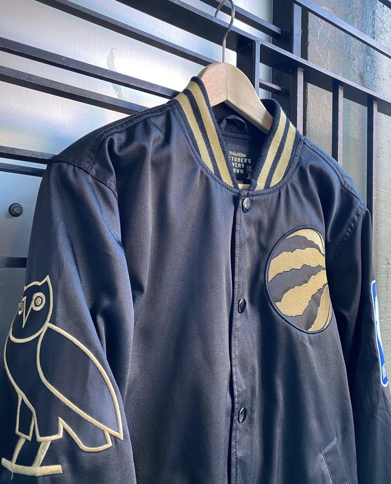 OVO Mitchell And Ness #39;95 Raptors Varsity Jacket Purple