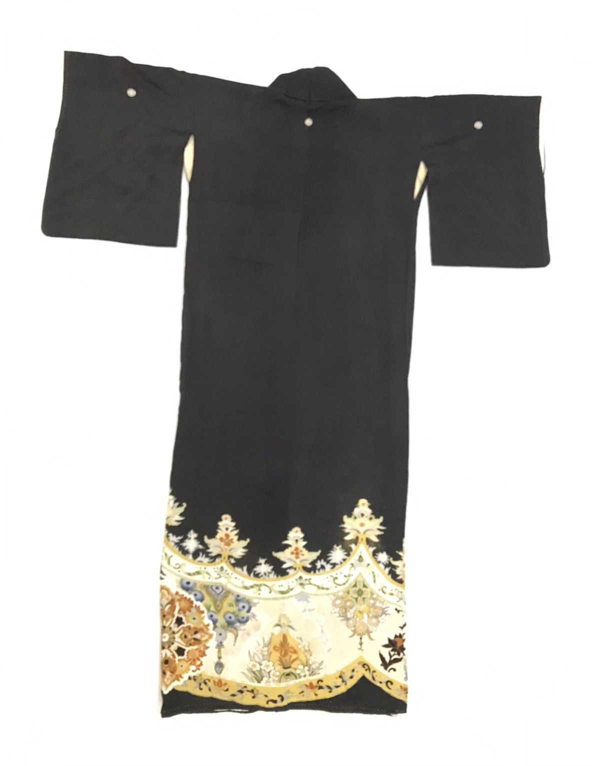 Japanese Brand × Vintage VINTAGE JAPANESE BLACK KIMONO GOLDEN THREAD PATTERN Size US L / EU 52-54 / 3 - 2 Thumbnail