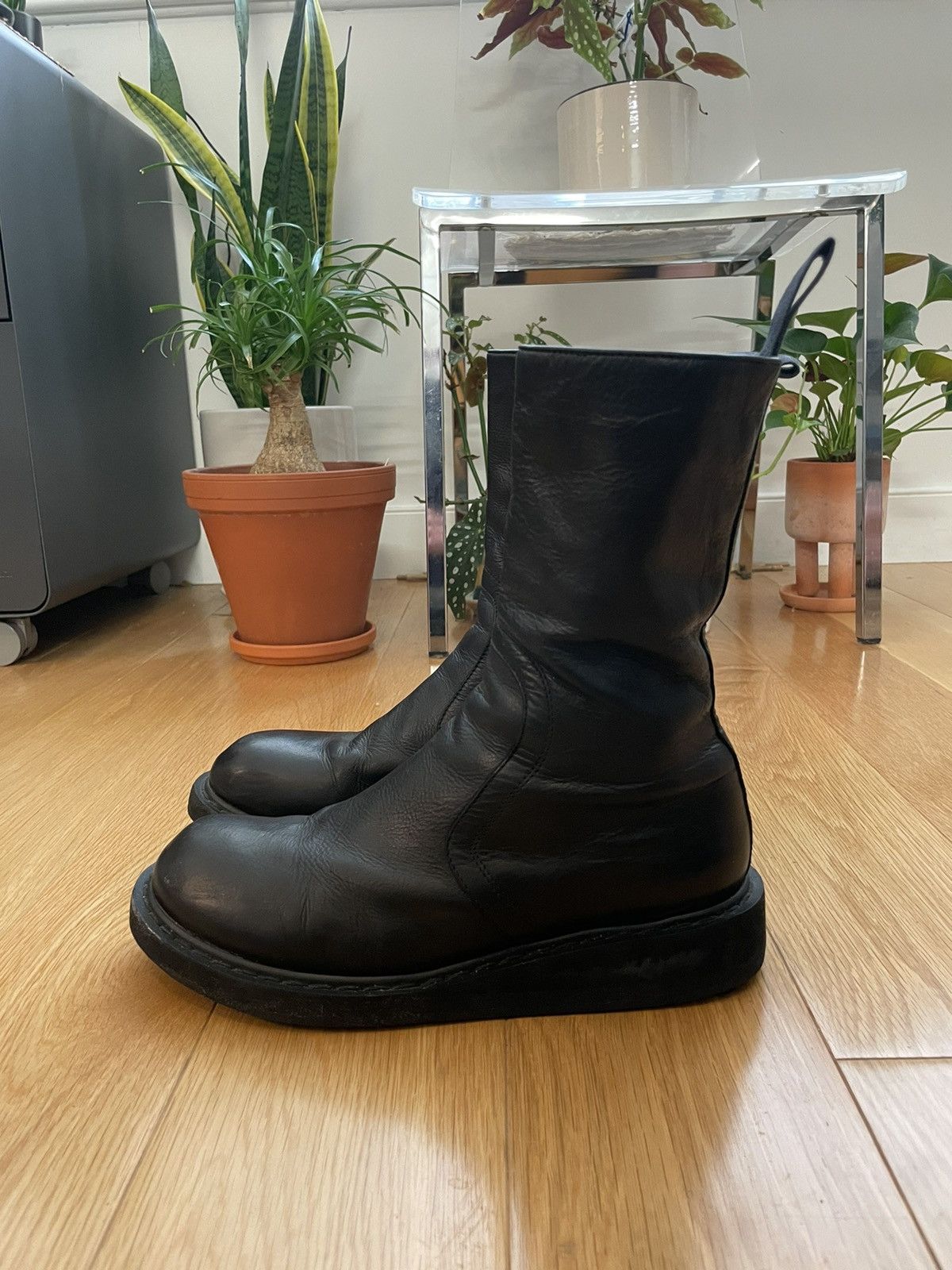 Rick Owens Rick Owens FW2010 “Gleam” side-zip creeper boots Size US 8.5 / EU 41-42 - 5 Thumbnail