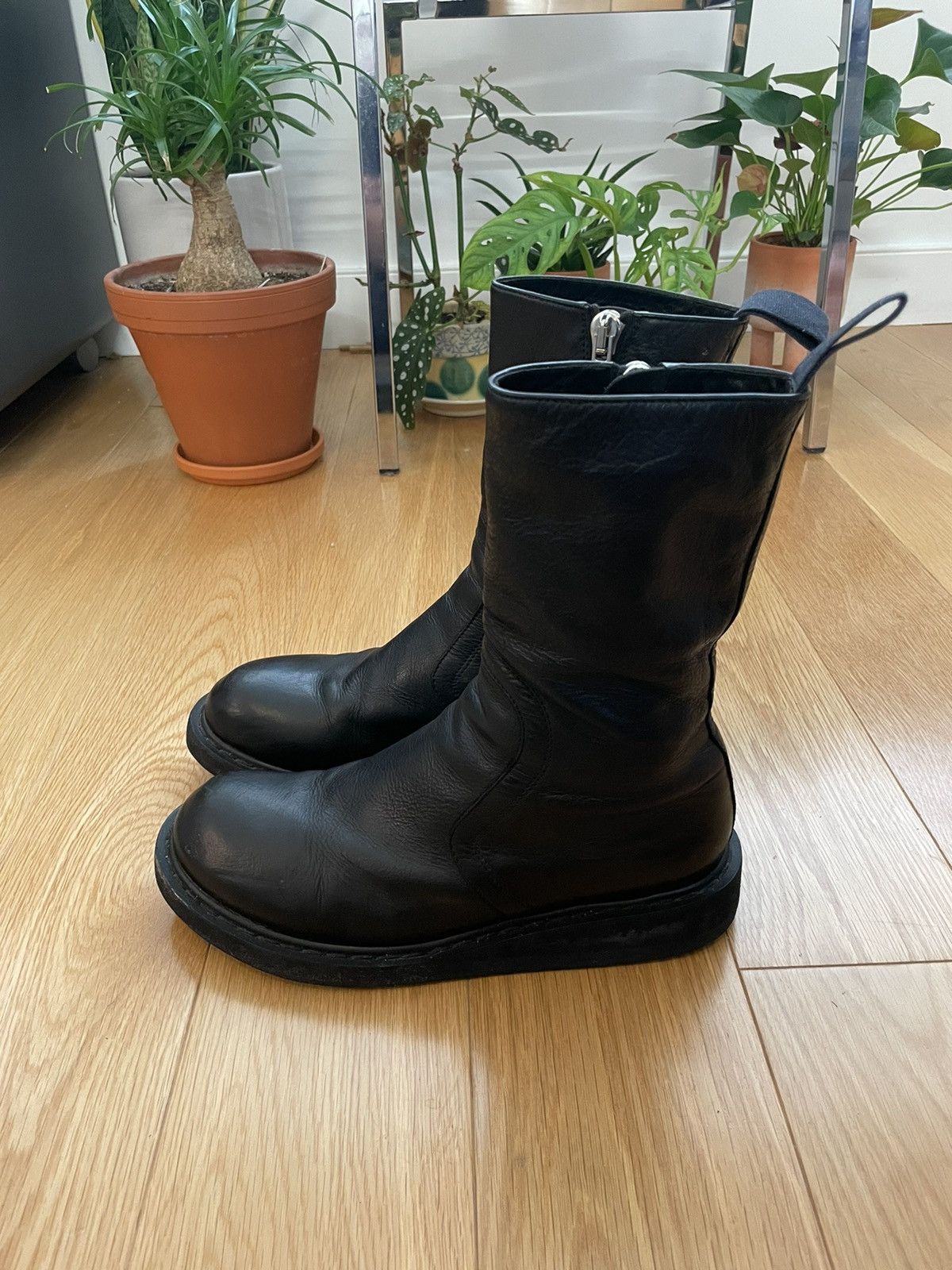 Rick Owens Rick Owens FW2010 “Gleam” side-zip creeper boots Size US 8.5 / EU 41-42 - 4 Thumbnail