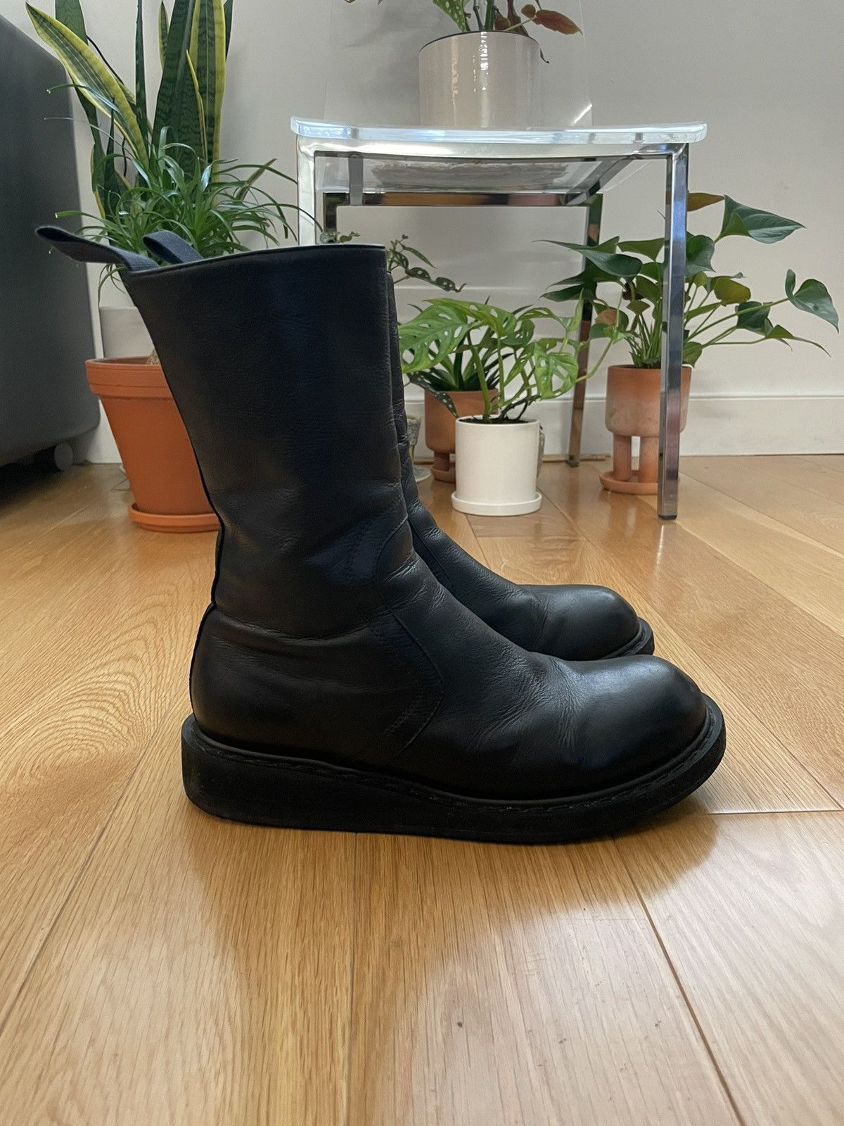 Rick Owens Rick Owens FW2010 “Gleam” side-zip creeper boots Size US 8.5 / EU 41-42 - 6 Thumbnail