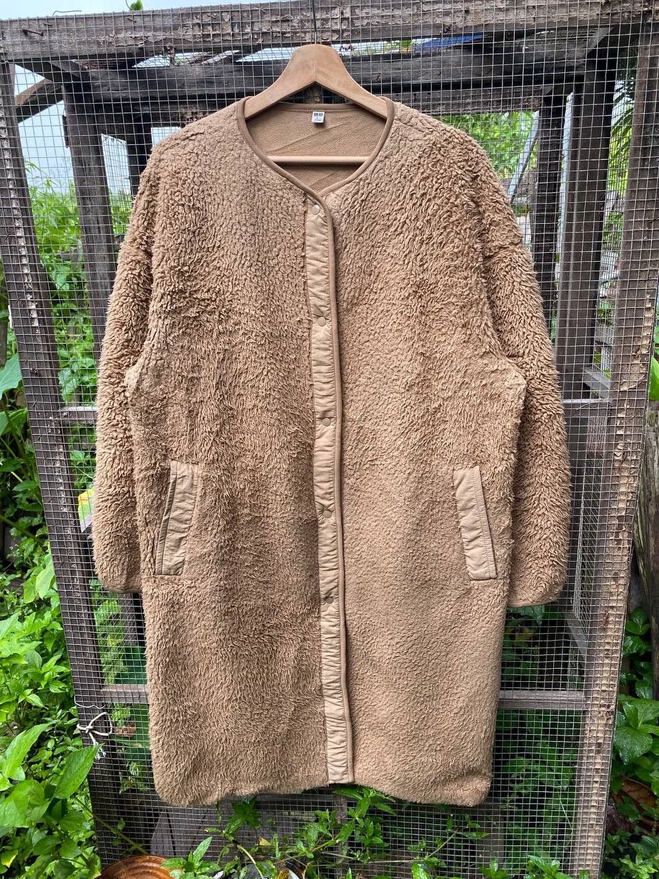 Long fleece sherpa jacket