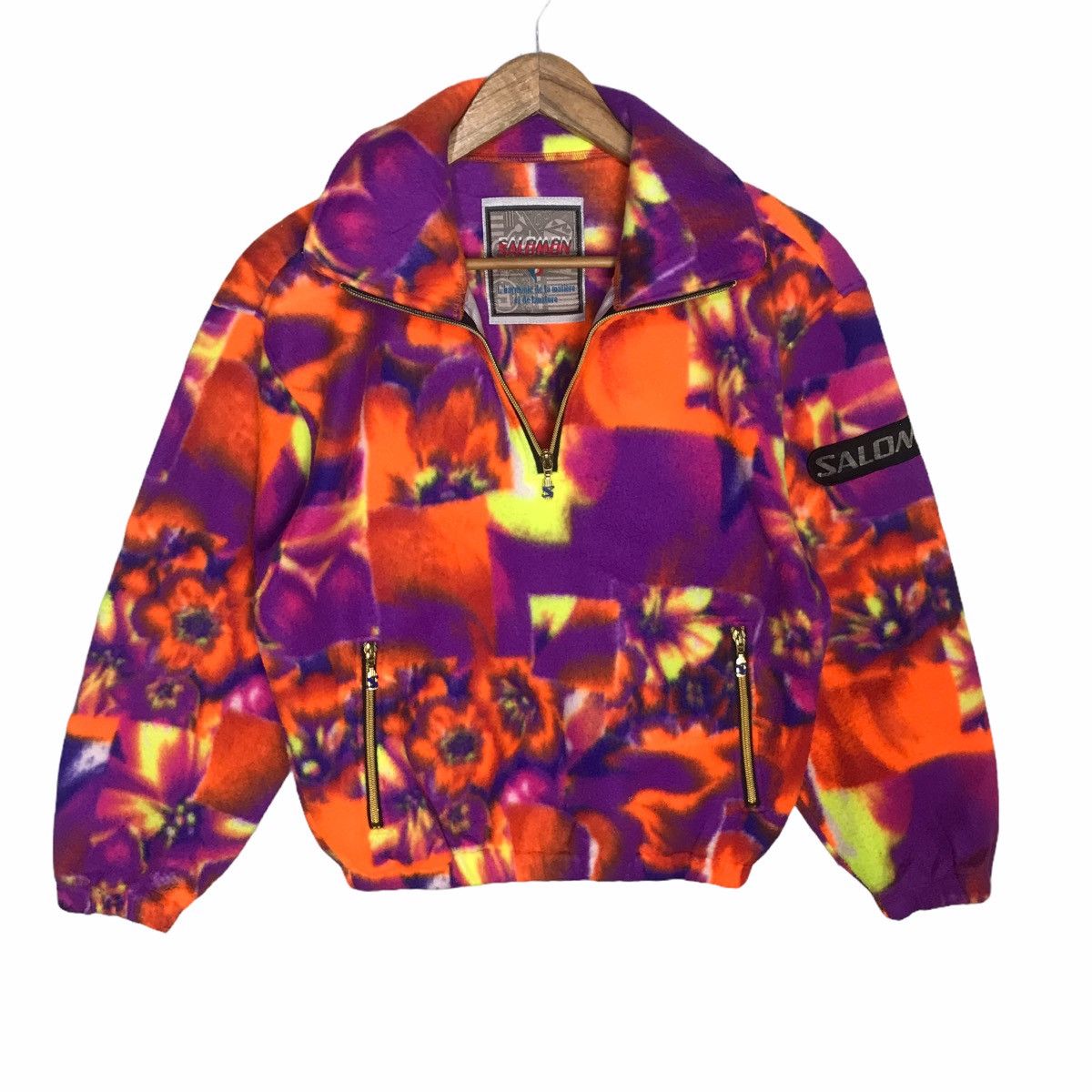 Salomon Rare salomon floral multicolor design fleece Size US S / EU 44-46 / 1 - 1 Thumbnail