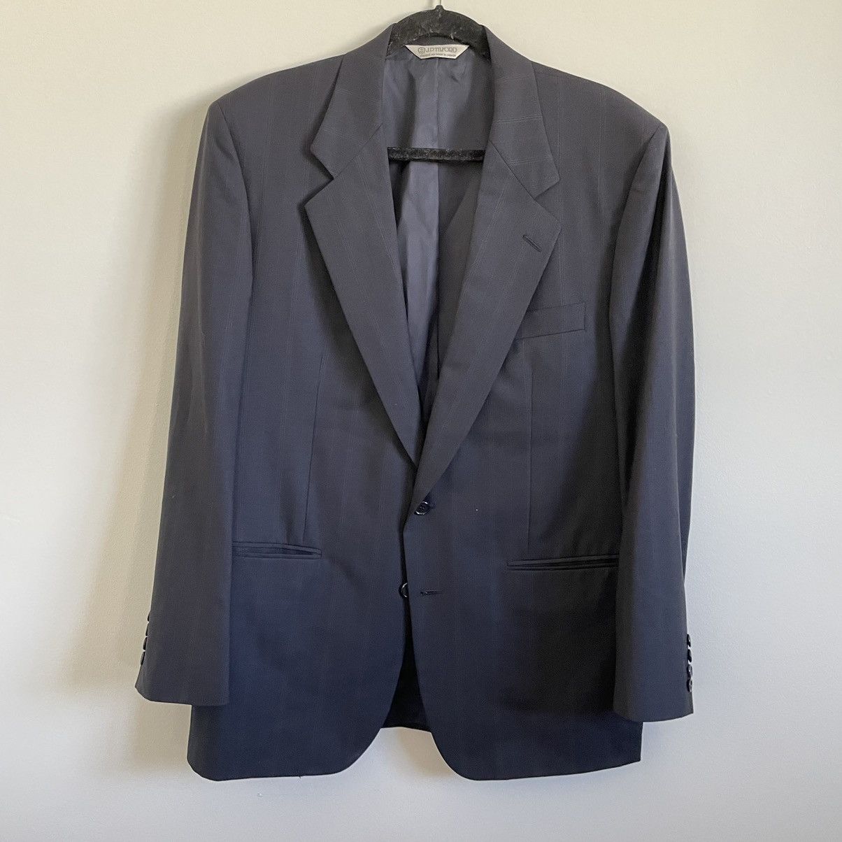 J.P. Tilford By Samuelsohn Harry Rosen Blazer Striped Wool Navy 104 41R Grailed