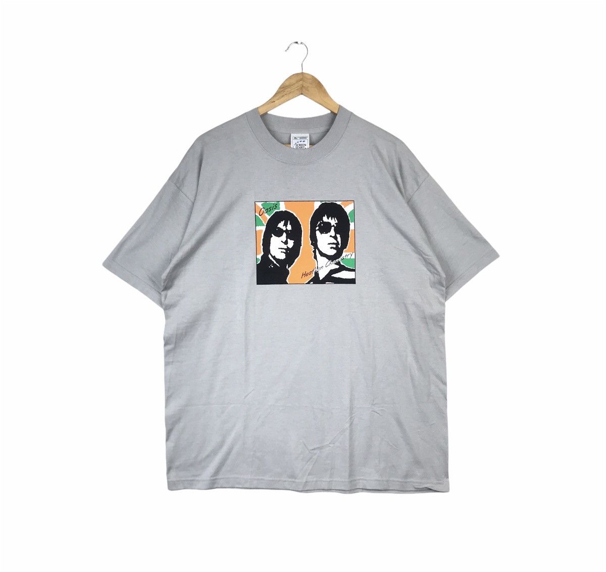 Vintage y2k Oasis Liam Gallagher Photo Print T-Shirt XL Size