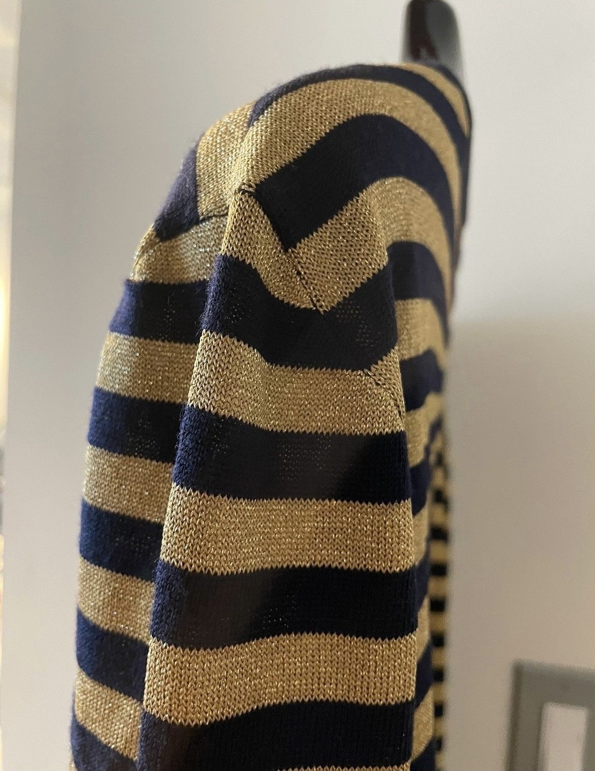 Hedi Slimane × Saint Laurent Paris × Yves Saint Laurent Timothée Chalamet Limited Edition Runway Striped Gold Shirt Size US L / EU 52-54 / 3 - 12 Thumbnail