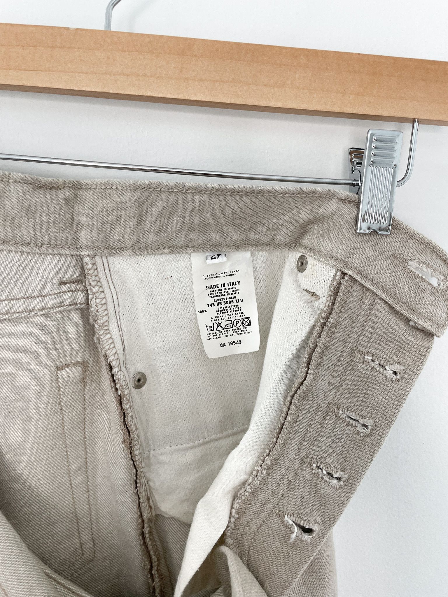 Helmut Lang Helmut Lang Archive Tan Classic Denim Size US 29 - 6 Thumbnail