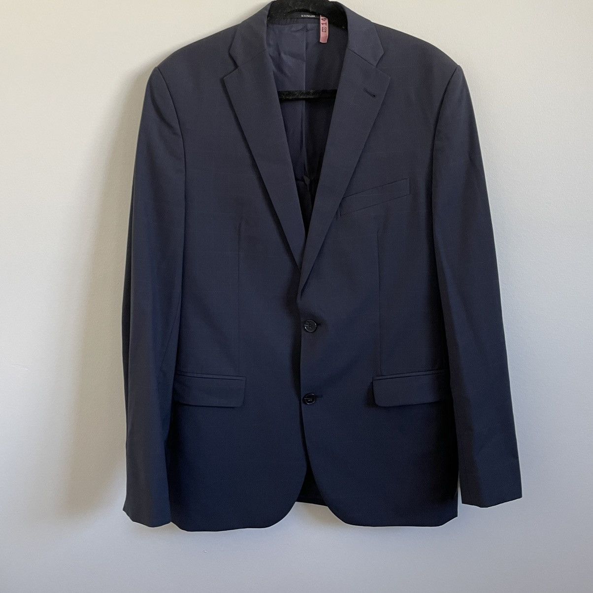 Baumler Baumler Navy Plaid Blazer Pants Suit Italian Wool 102/40R Grailed