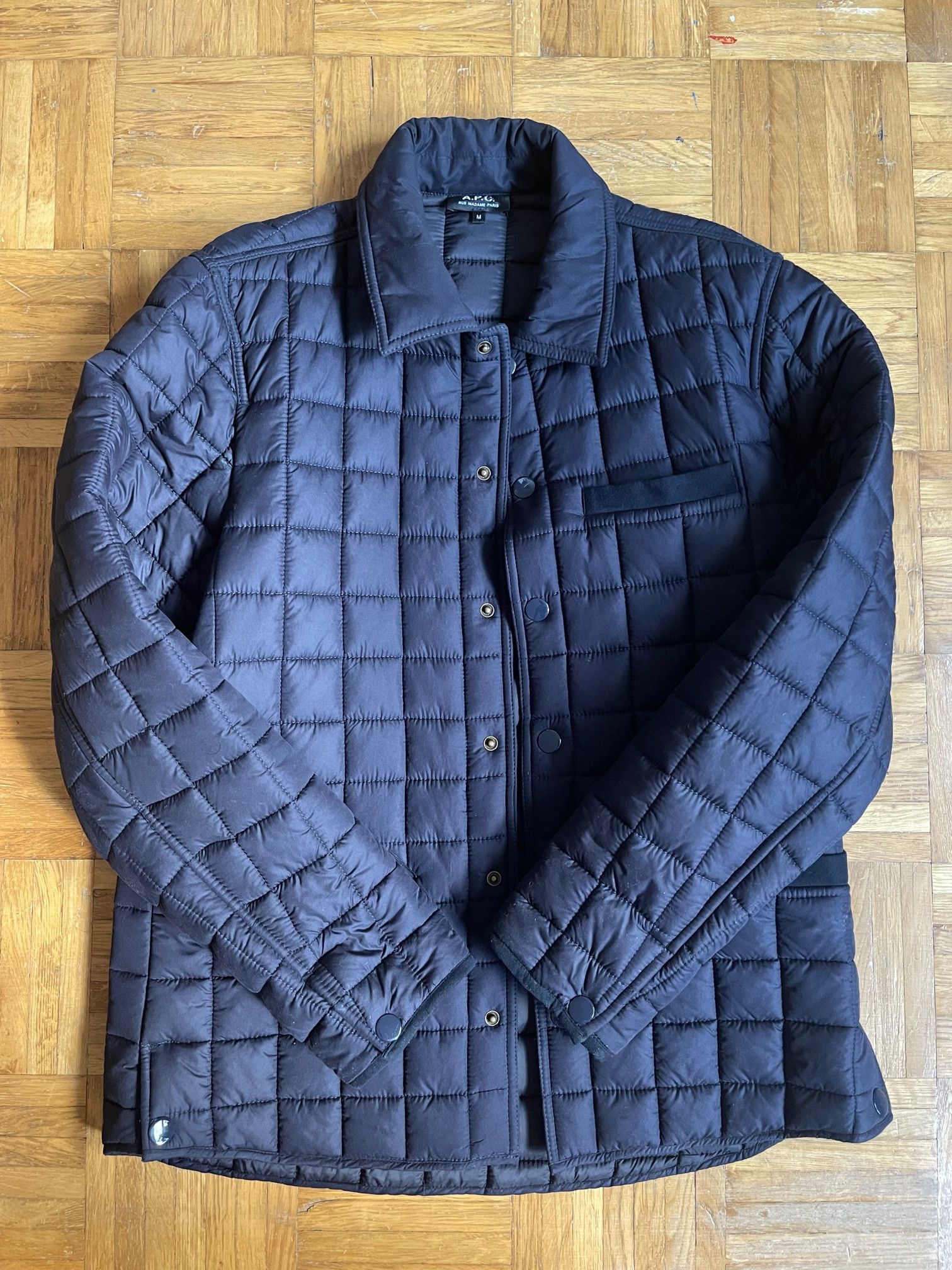 A.P.C. A.P.C. Synthetic Raf Quilted Jacket Size US M / EU 48-50 / 2 - 1 Thumbnail