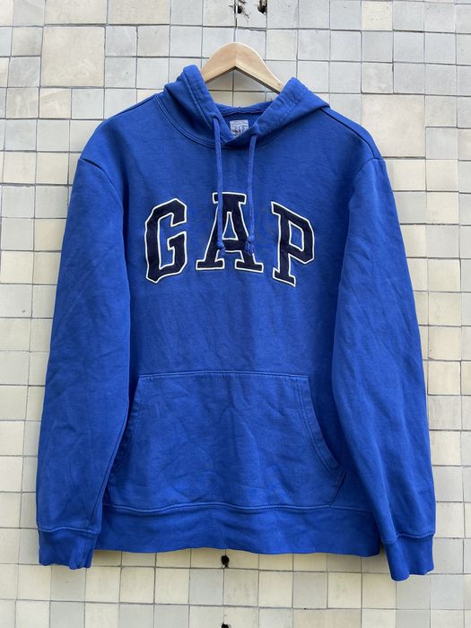 Gap Gap Blue Spellout Logo Classic Hoodie Royal Blue | Grailed