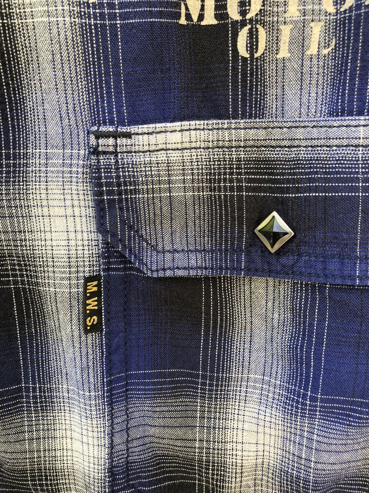 Vintage MWS Japan Tartan Plaid Motorcycles Button Shirt Size US L / EU 52-54 / 3 - 3 Thumbnail