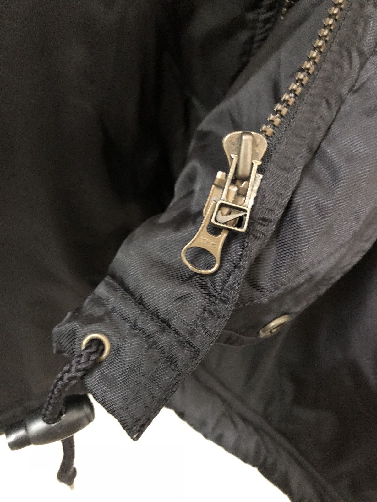 Nike × Vintage Vintage 90s Nike Big Swoosh Hoodie Parka Jacket Size US L / EU 52-54 / 3 - 8 Thumbnail