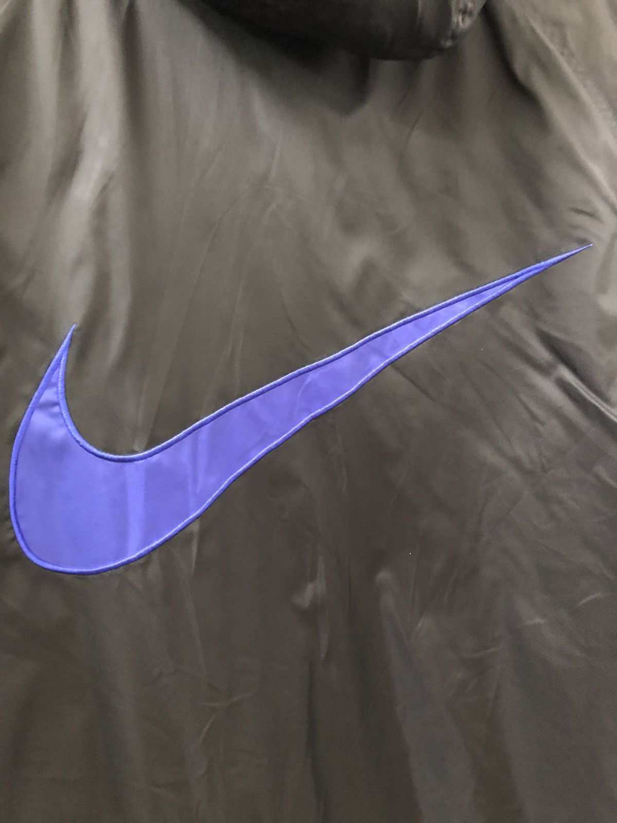 Nike × Vintage Vintage 90s Nike Big Swoosh Hoodie Parka Jacket Size US L / EU 52-54 / 3 - 2 Thumbnail