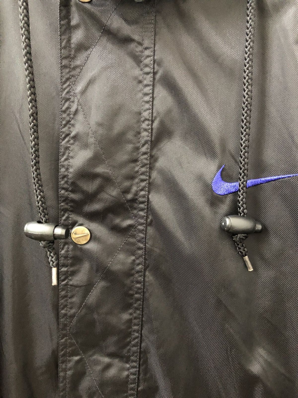 Nike × Vintage Vintage 90s Nike Big Swoosh Hoodie Parka Jacket Size US L / EU 52-54 / 3 - 4 Thumbnail