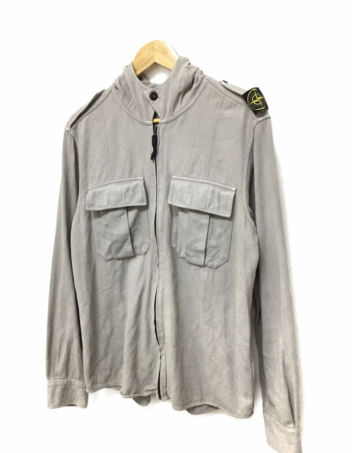 Stone Island AW09 overshirt wool hoodie jacket shoulder badge Size US M / EU 48-50 / 2 - 2 Thumbnail