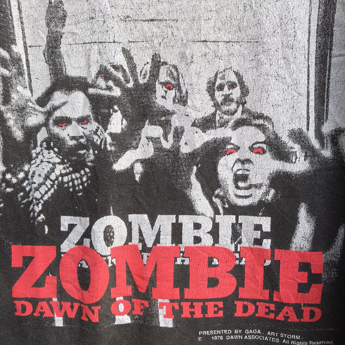 Vintage Vintage ZOMBIE dawn of the dead horror tee evil dead dracula Size US L / EU 52-54 / 3 - 3 Thumbnail