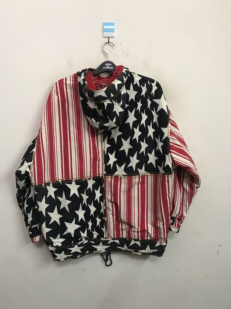 Vintage PHENIX All Over Printed American Flag Drawstring Hem Ski Size US L / EU 52-54 / 3 - 12 Thumbnail