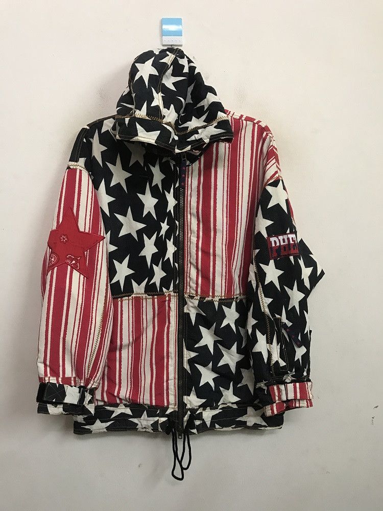 Vintage PHENIX All Over Printed American Flag Drawstring Hem Ski Size US L / EU 52-54 / 3 - 1 Thumbnail