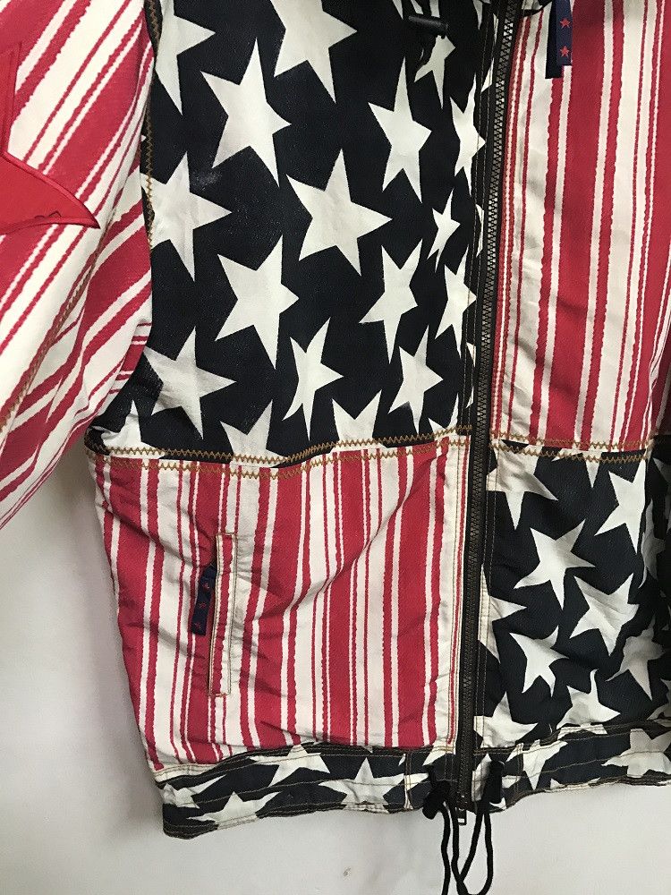 Vintage PHENIX All Over Printed American Flag Drawstring Hem Ski Size US L / EU 52-54 / 3 - 3 Thumbnail