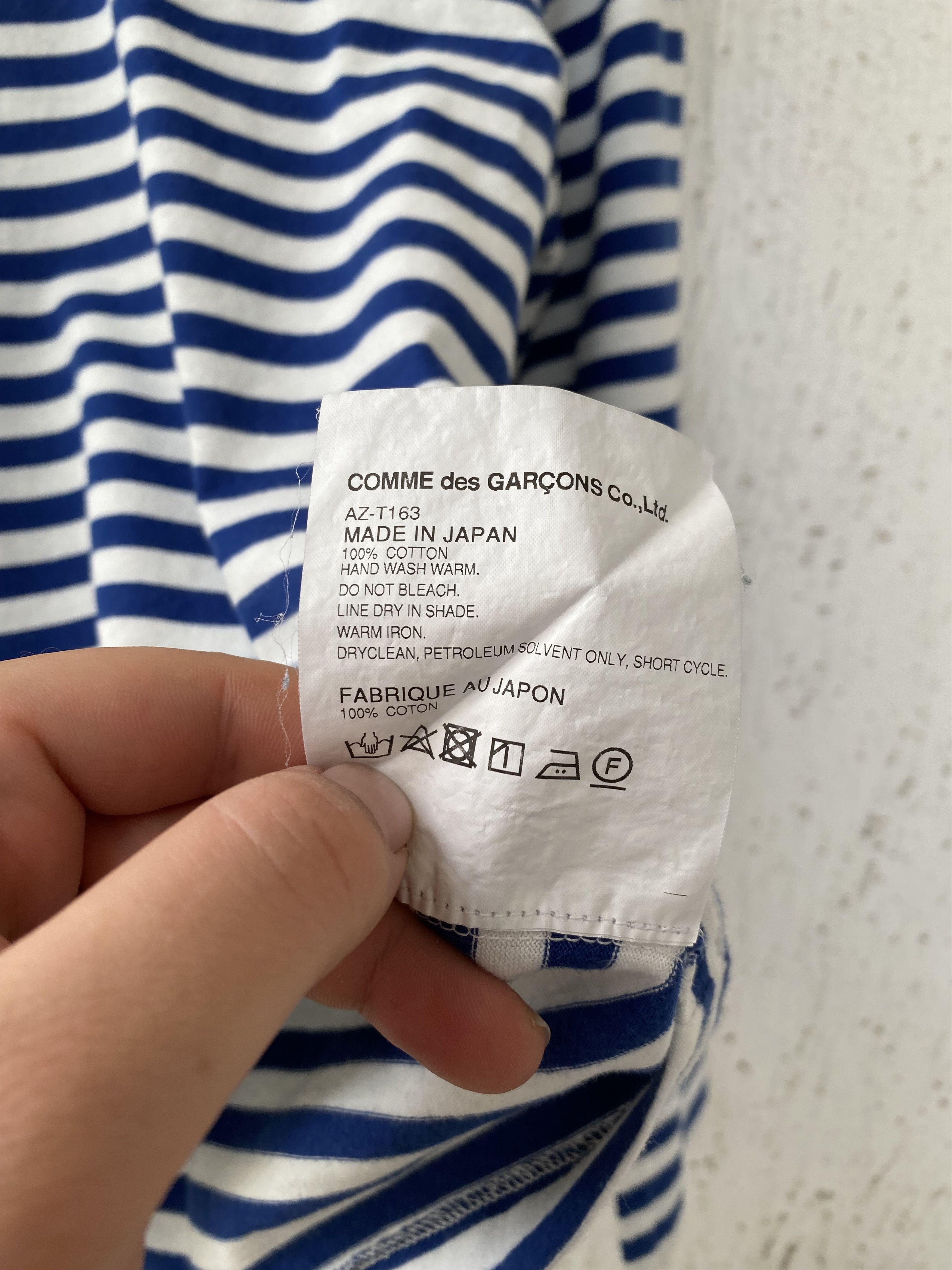 Comme des Garcons LONG SLEEVE HEART LOGO STRIPE TEE Size US S / EU 44-46 / 1 - 6 Thumbnail