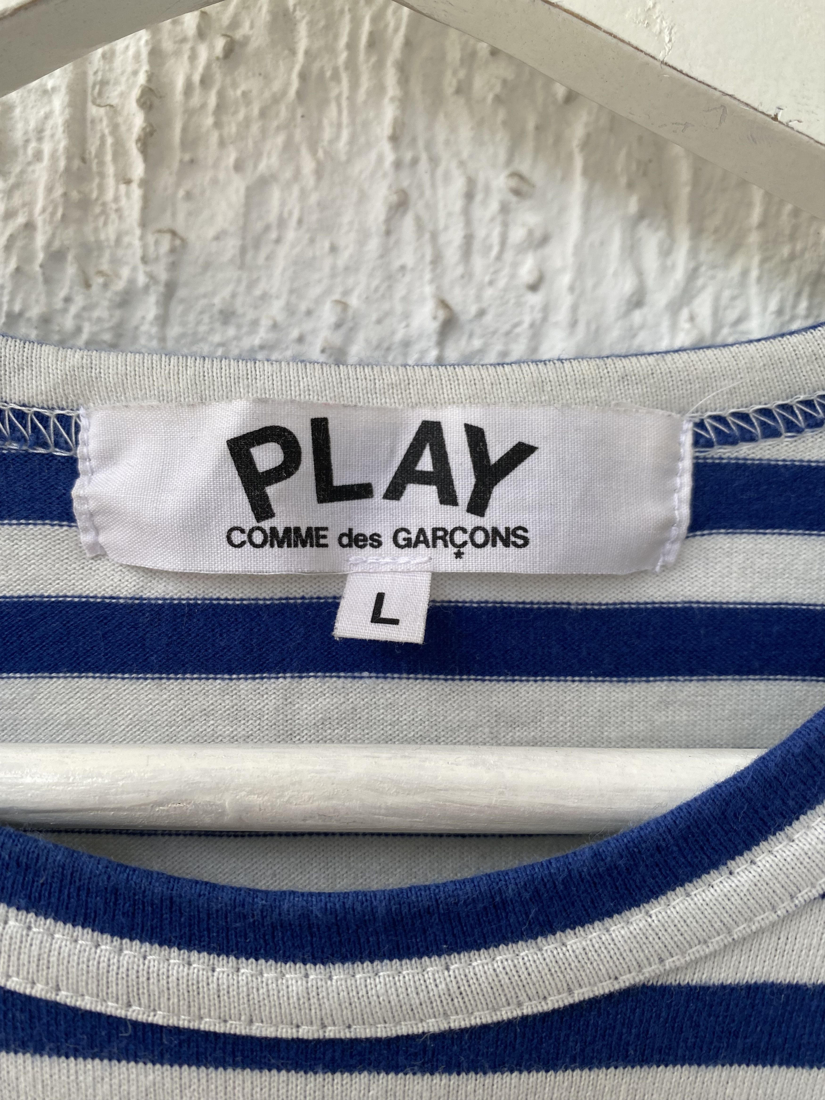 Comme des Garcons LONG SLEEVE HEART LOGO STRIPE TEE Size US S / EU 44-46 / 1 - 4 Thumbnail