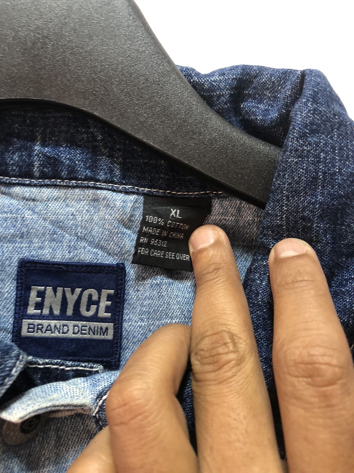 Enyce ENYCE Denim Jacket Patchwork Soft Jeans Size US XL / EU 56 / 4 - 2 Thumbnail