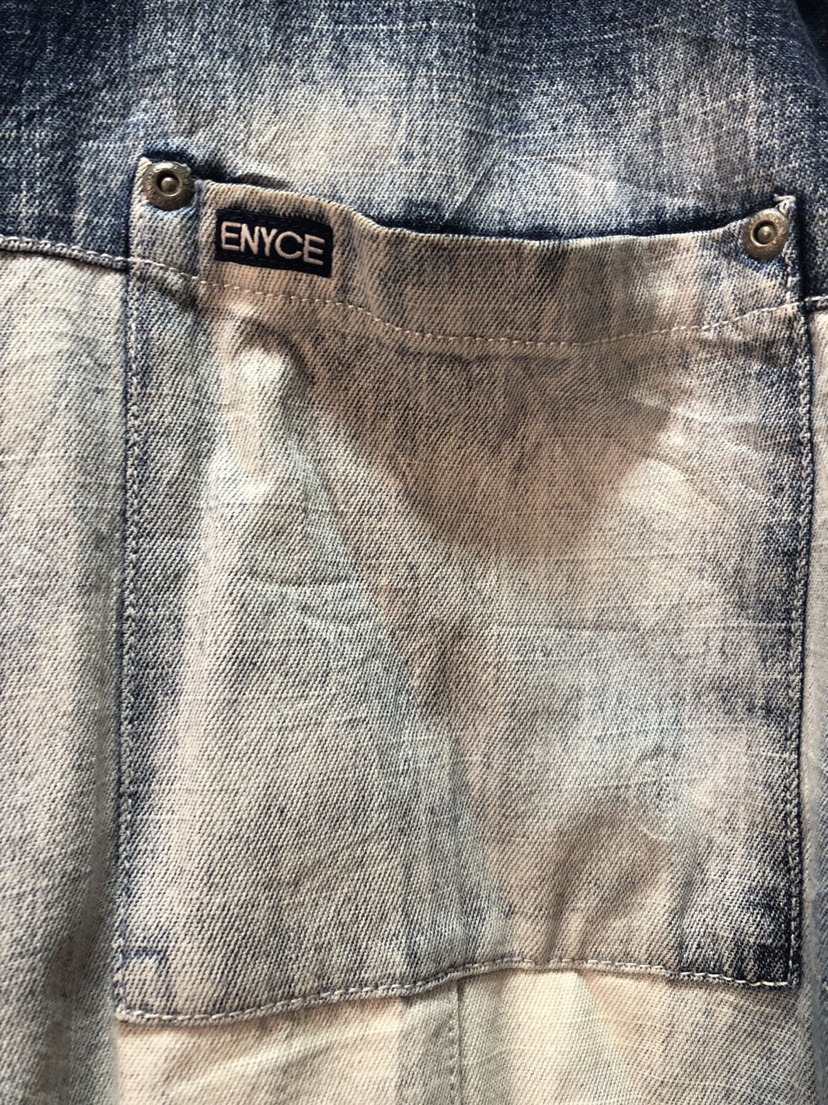 Enyce ENYCE Denim Jacket Patchwork Soft Jeans Size US XL / EU 56 / 4 - 3 Thumbnail