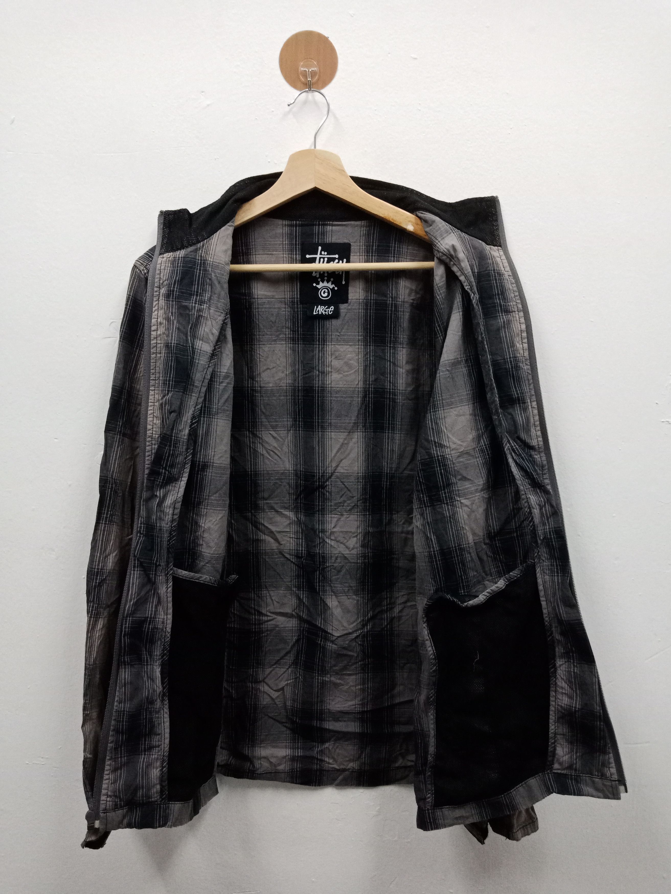 Nigo Stussy Checker Shoulder Air Flow Size US L / EU 52-54 / 3 - 3 Thumbnail