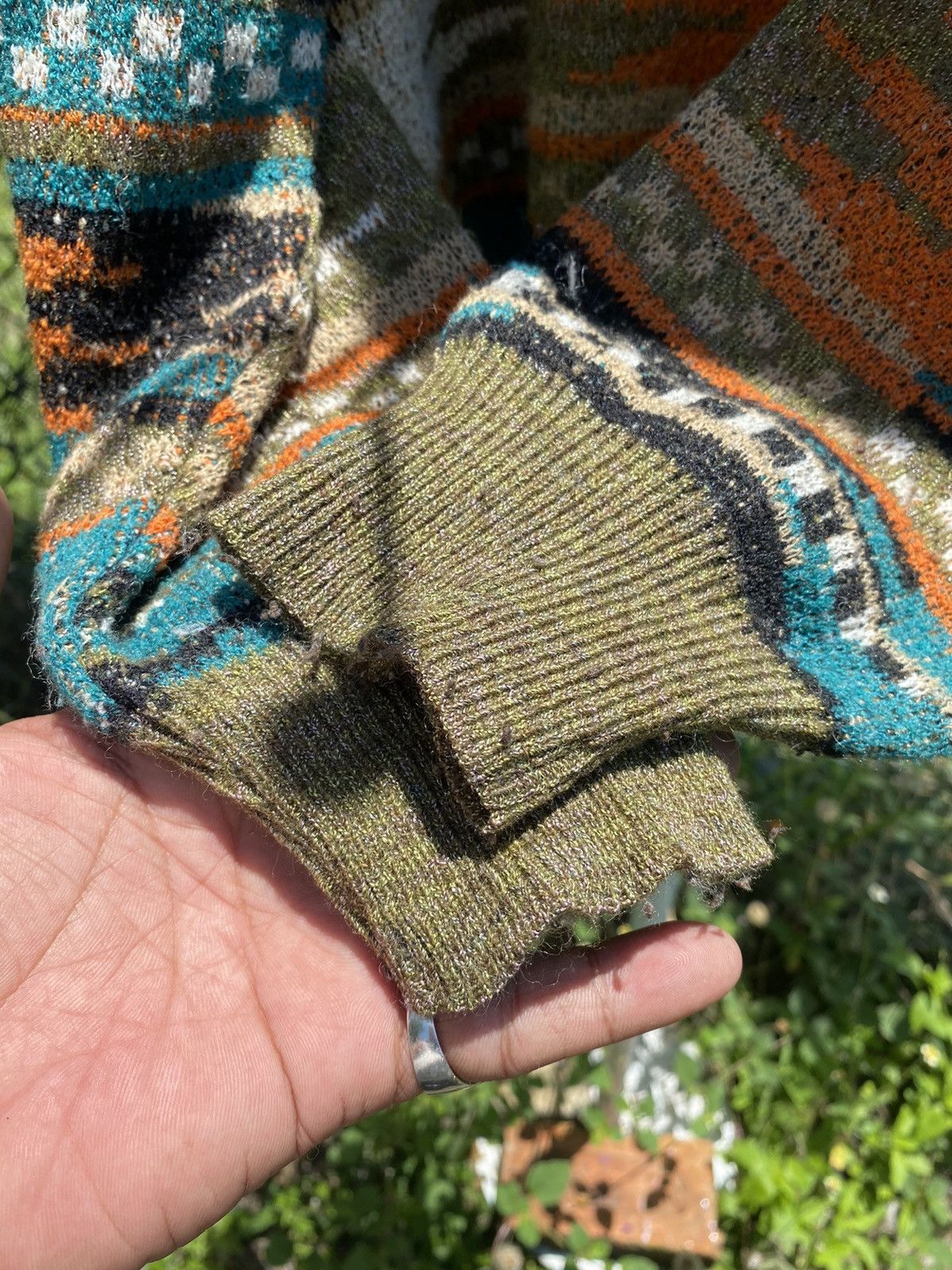 Missoni × Vintage Vtg Missoni Sport Abstract Knit Sweater Size US XL / EU 56 / 4 - 7 Thumbnail