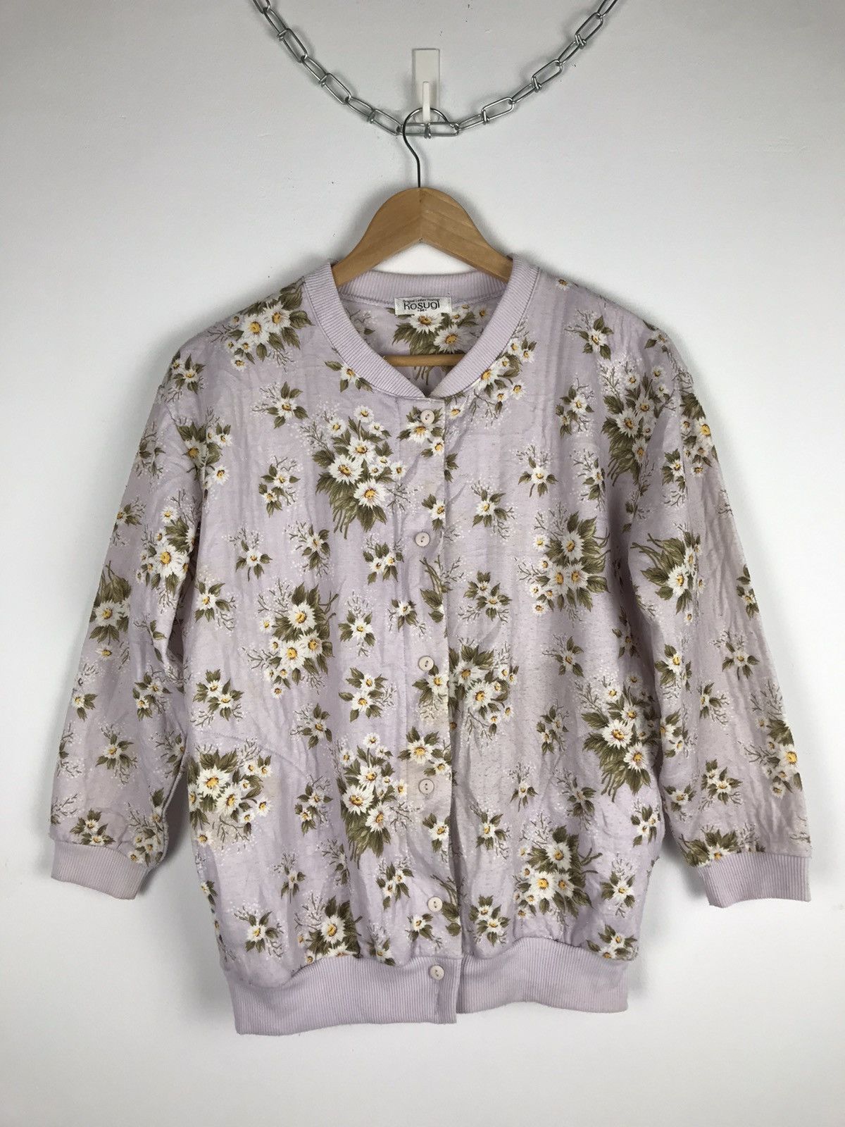 Japanese Brand Steal ⚡️Japanese Full Kosugi Flower Knit Cardigan Size US M / EU 48-50 / 2 - 3 Thumbnail