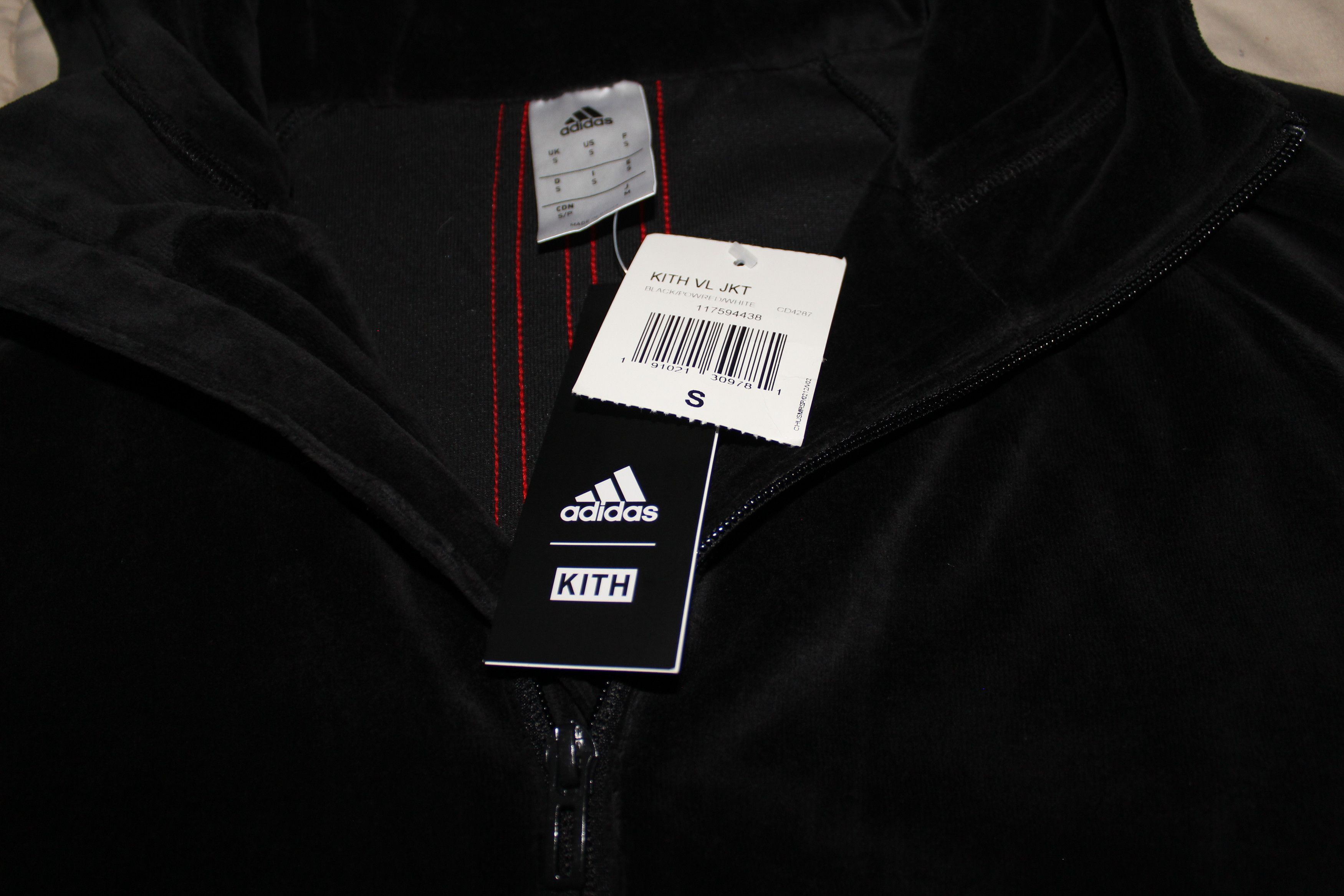 Adidas × Kith KITH X ADIDAS SOCCER VELOUR HALF-ZIP HOODIE