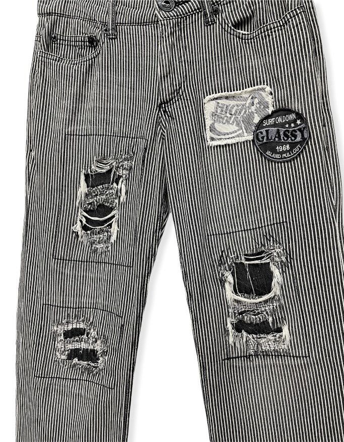 Japanese Brand BACK&FORTH Distressed Hickory Inspired By Hysteric Glamour Size US 31 - 1 Thumbnail